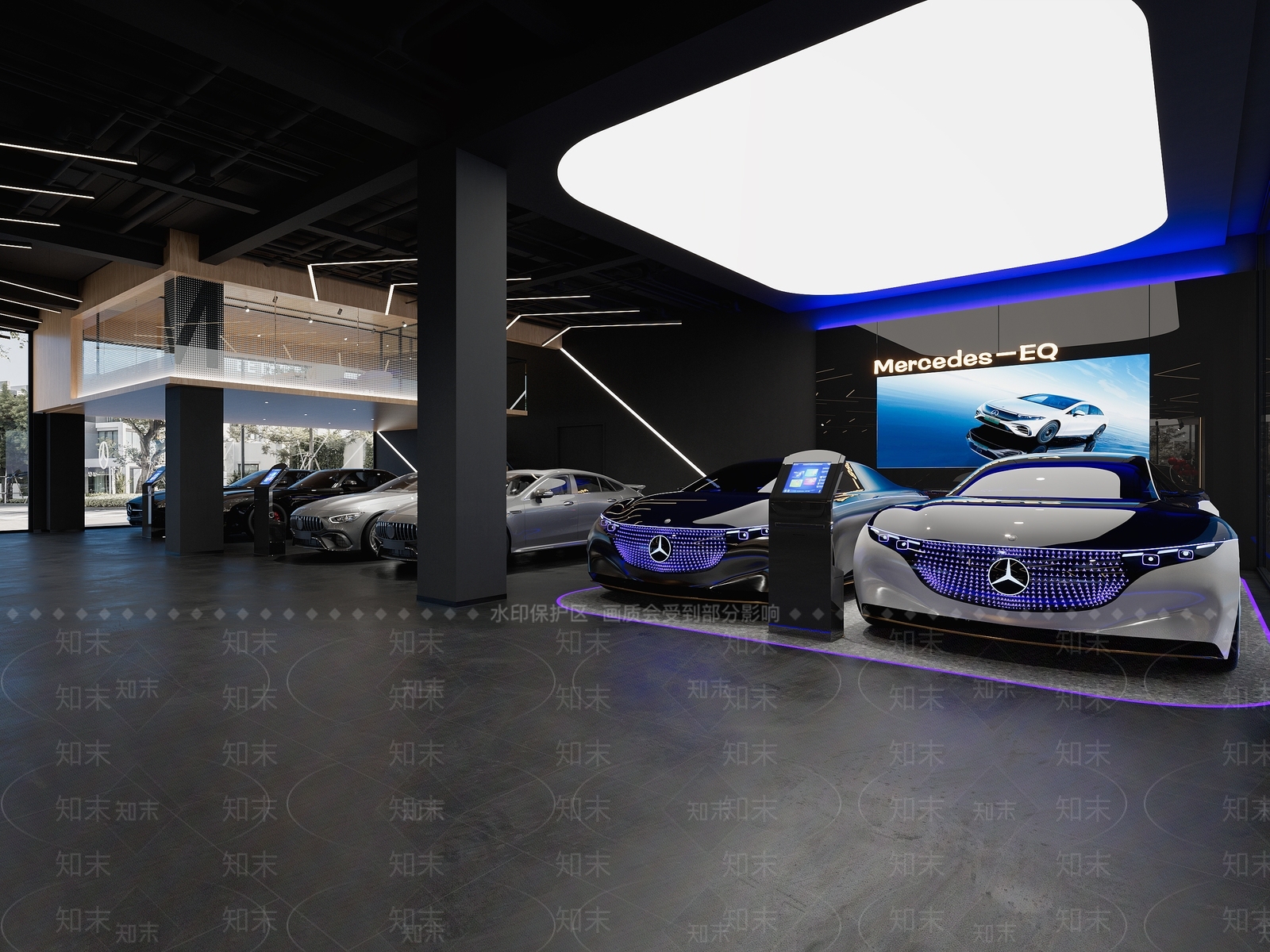 现代奔驰汽车展厅3D模型下载【ID:1133904069】