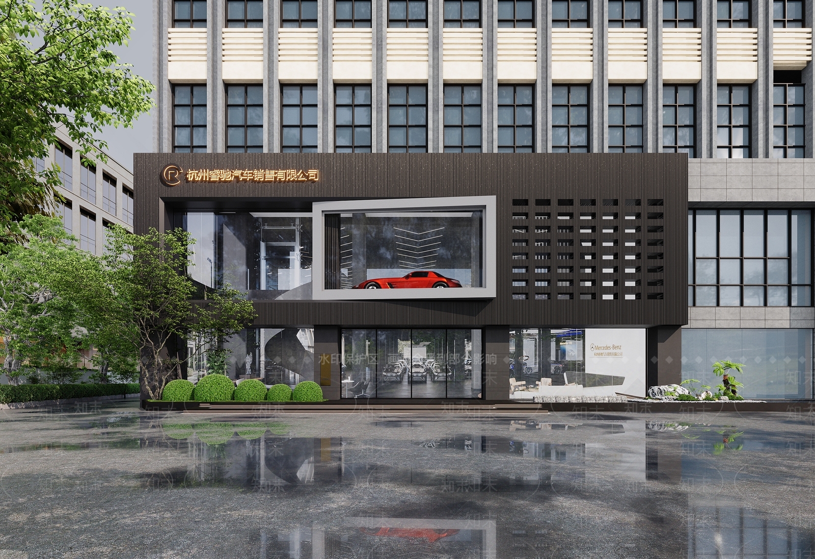 汽车展厅门头3D模型下载【ID:1133513802】