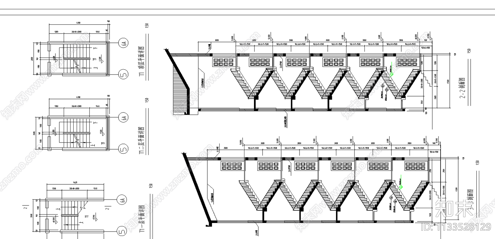 武汉某L型公寓建筑cad施工图下载【ID:1133528129】