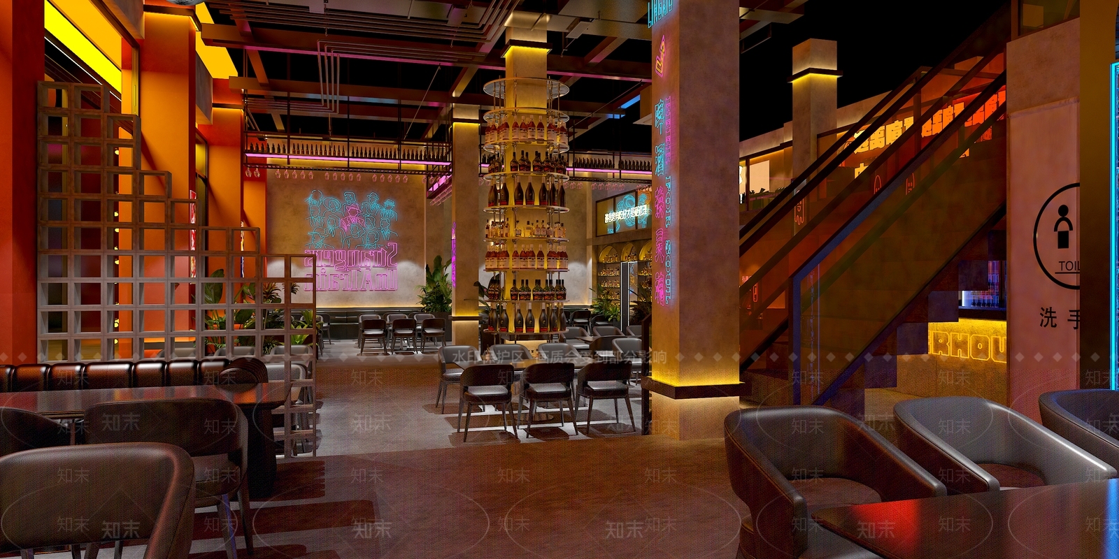 现代烧烤店3D模型下载【ID:1133538584】