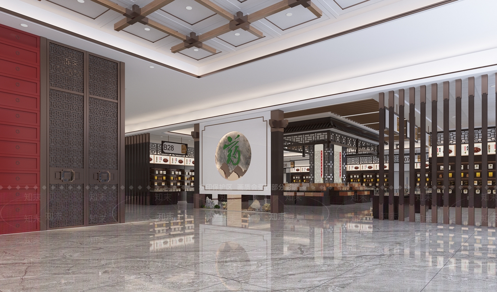 新中式中草药交易中心3D模型下载【ID:1133553468】
