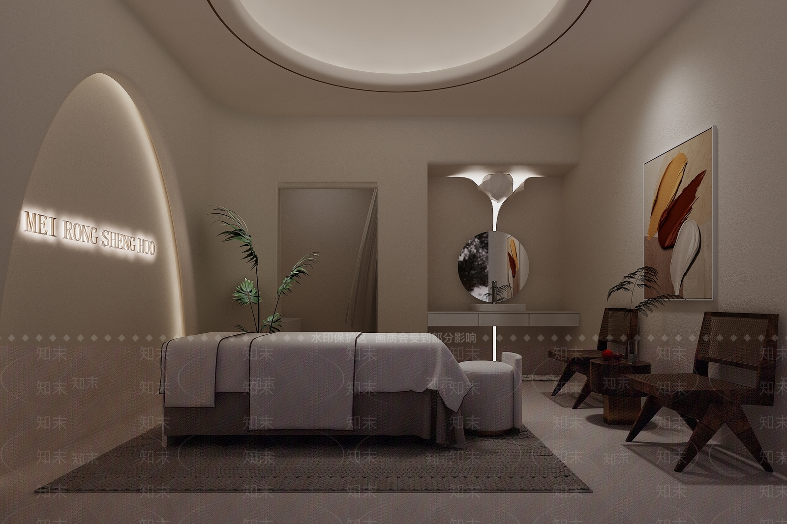 侘寂SPA会所SU模型下载【ID:1133554760】