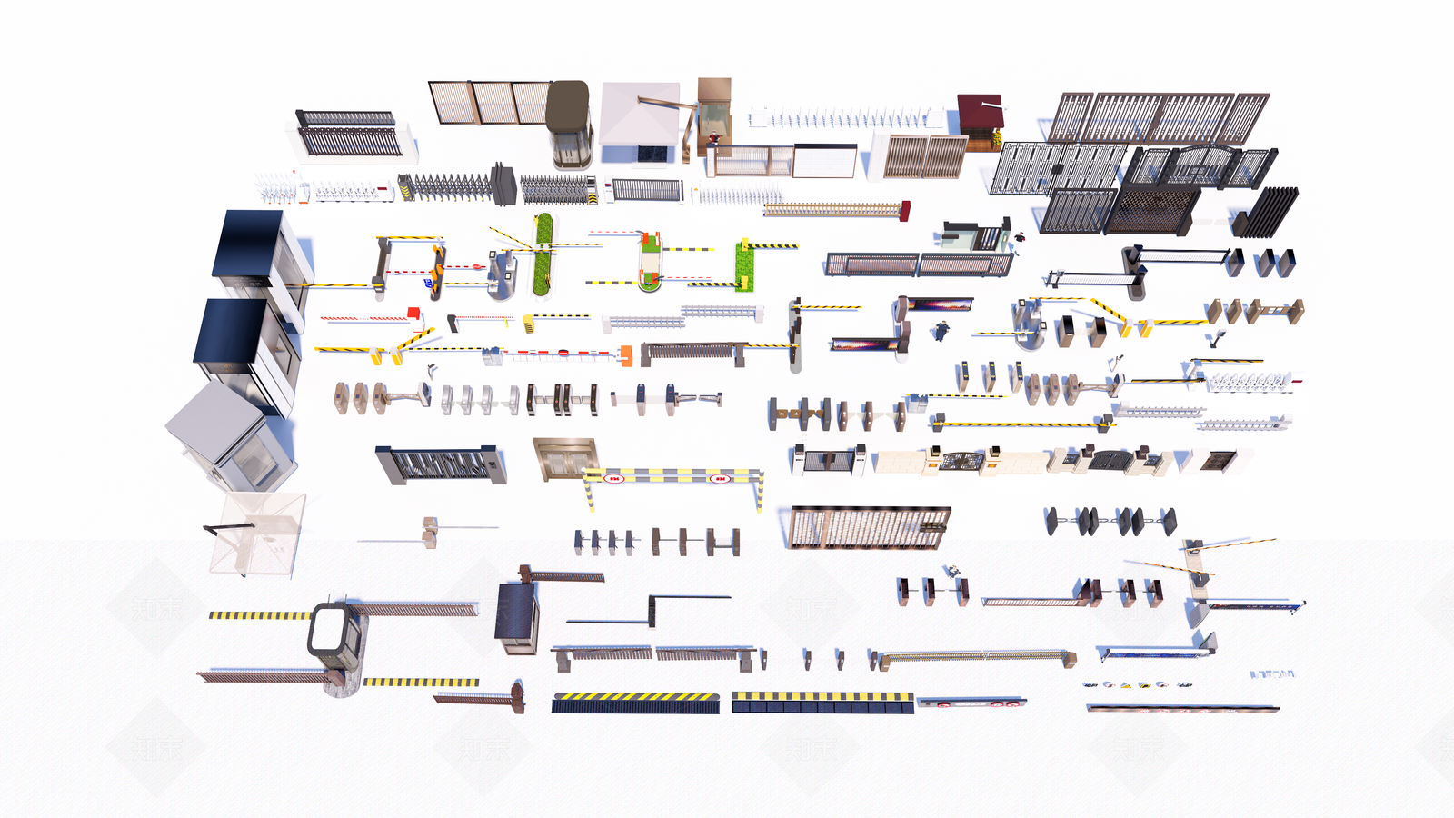 道闸栏杆SU模型下载【ID:1133555986】