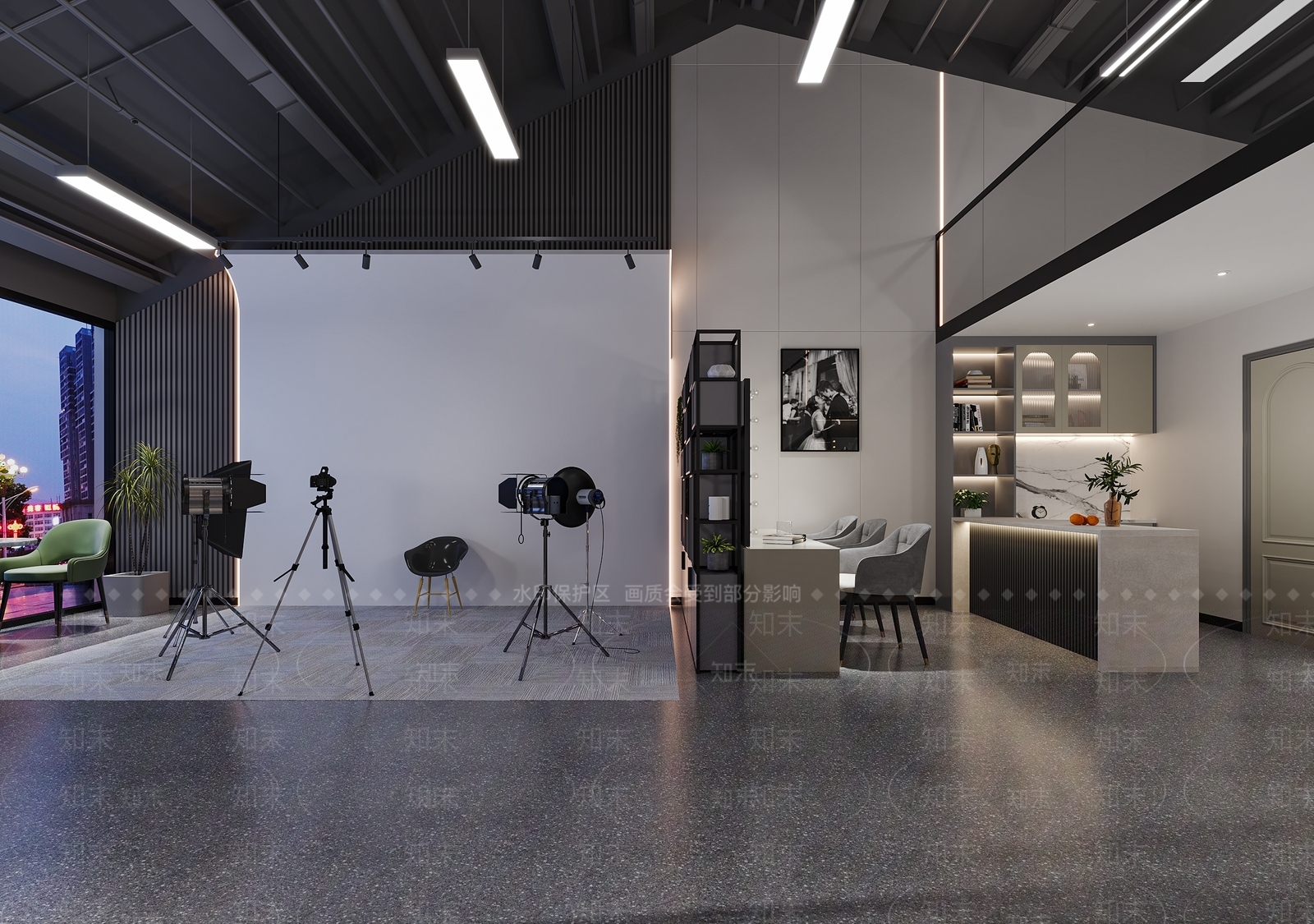 现代婚纱摄影棚3D模型下载【ID:1133561756】