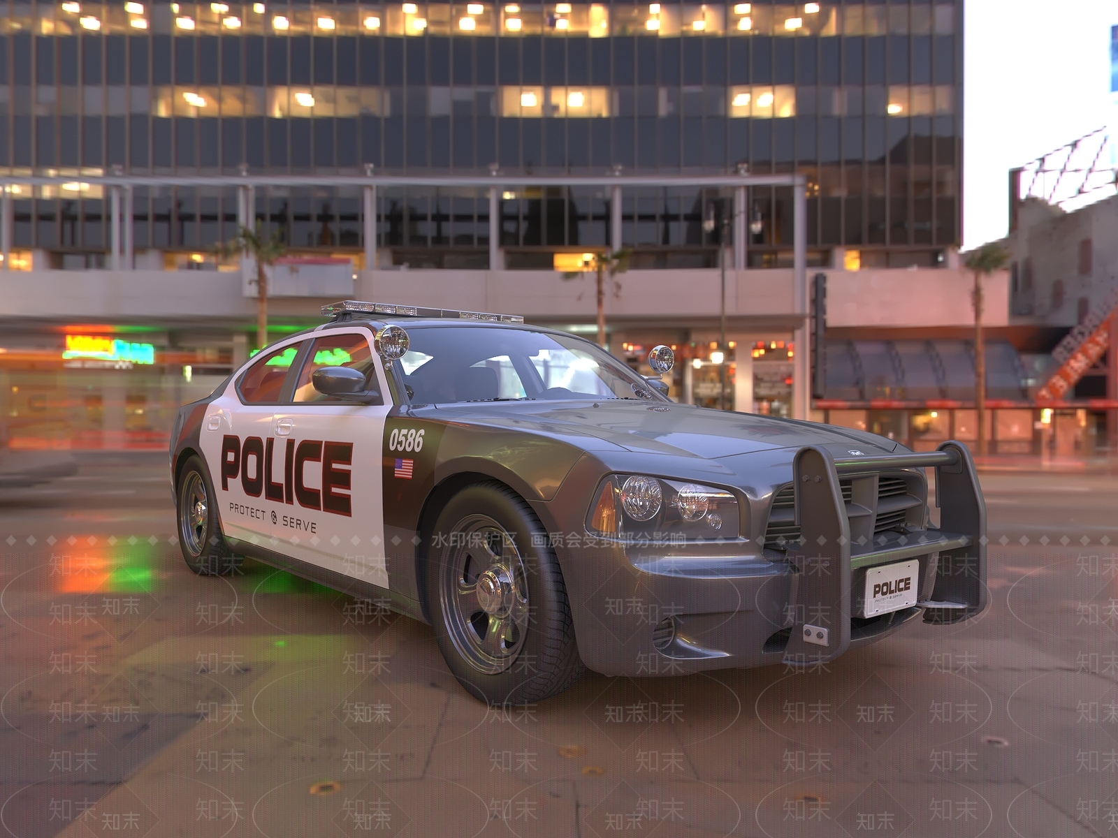 警车3D模型下载【ID:1133568390】