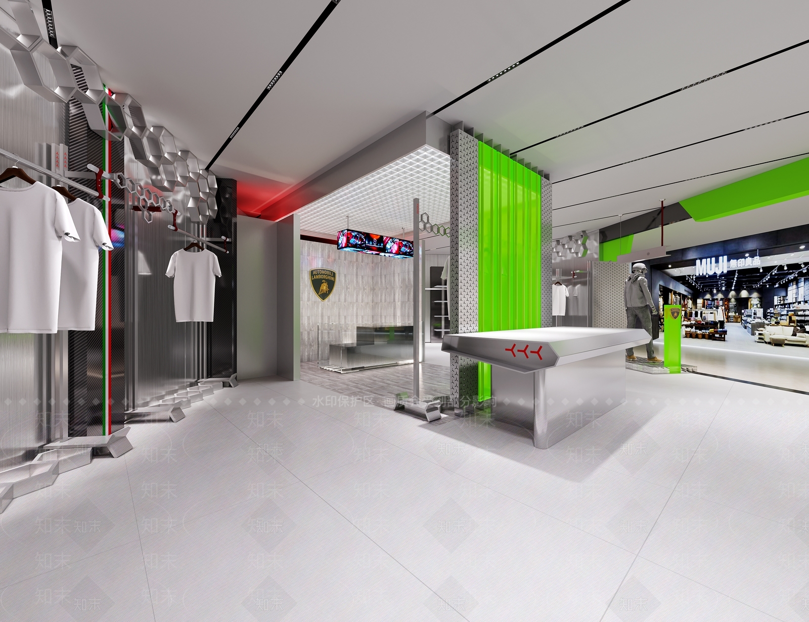 现代服装店3D模型下载【ID:1133570766】
