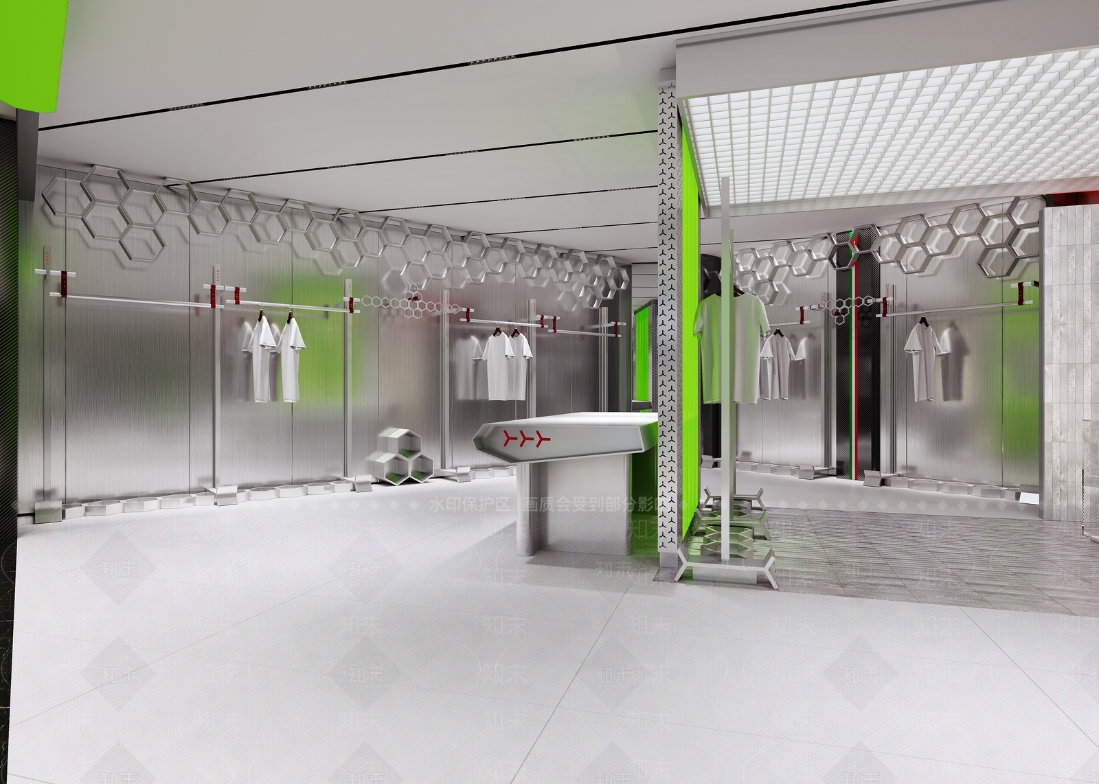 现代服装店3D模型下载【ID:1133570766】