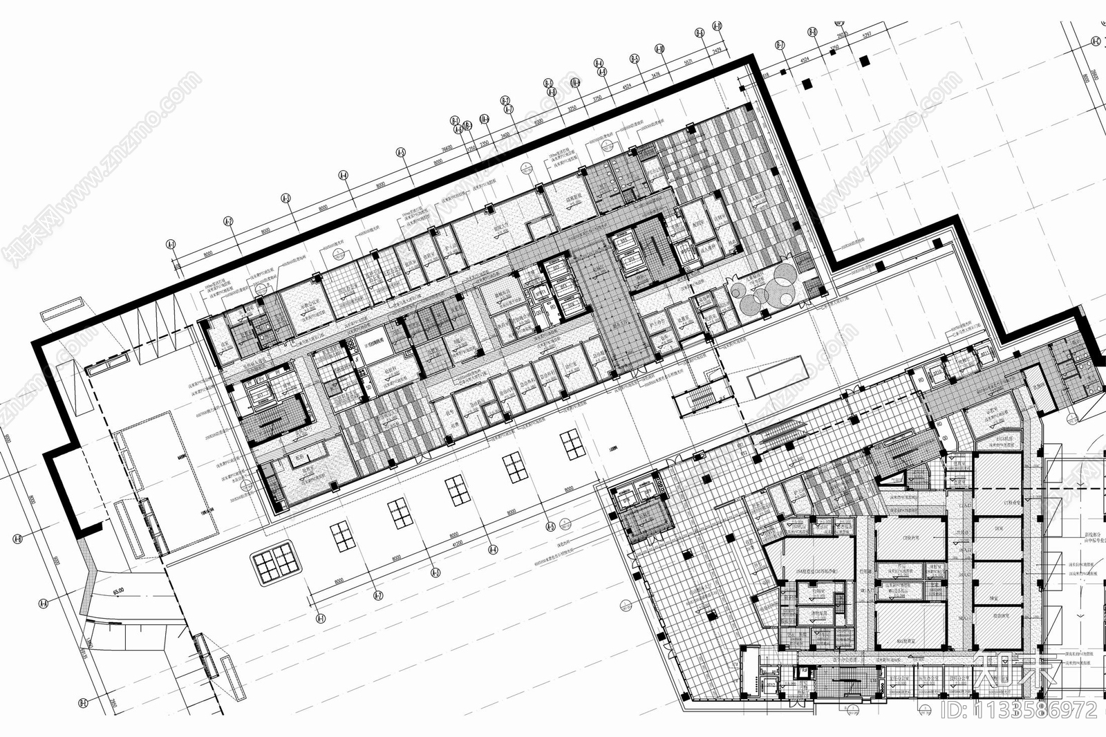 大型医院室内cad施工图下载【ID:1133586972】