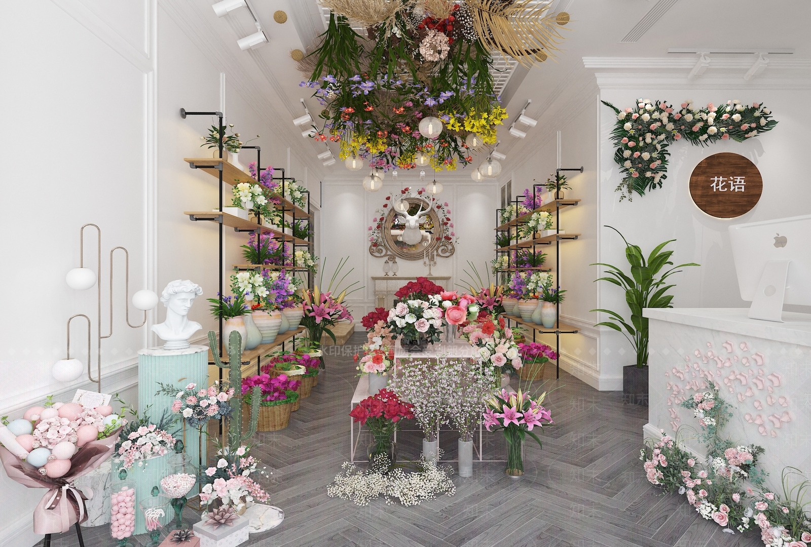 现代花店3D模型下载【ID:1133598063】