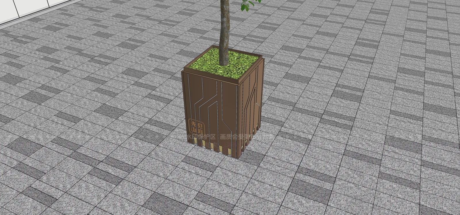 现代花草移动树池SU模型下载【ID:1133604941】