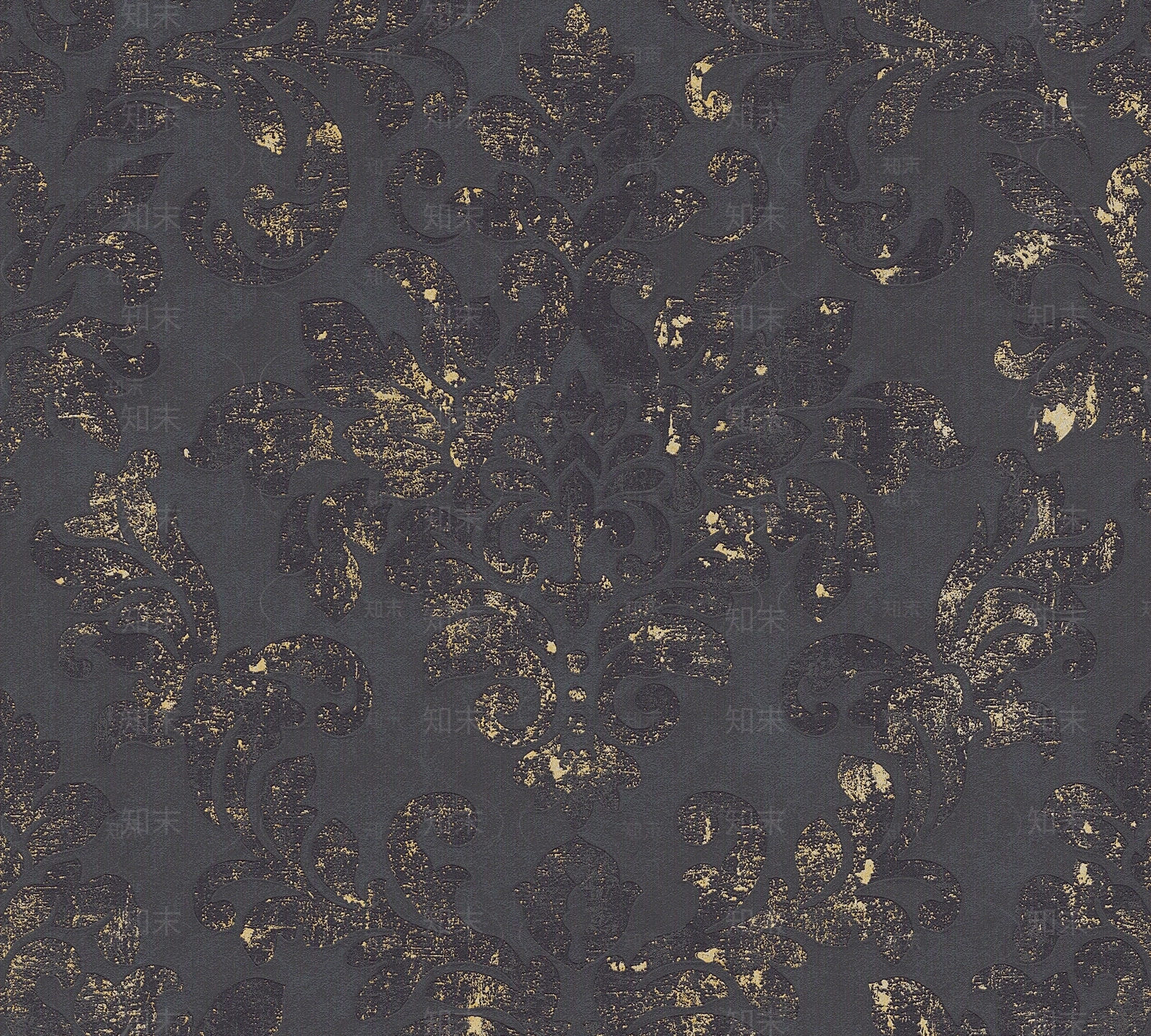 欧式黑金轻奢花纹肌理墙布贴图下载【ID:1133612609】