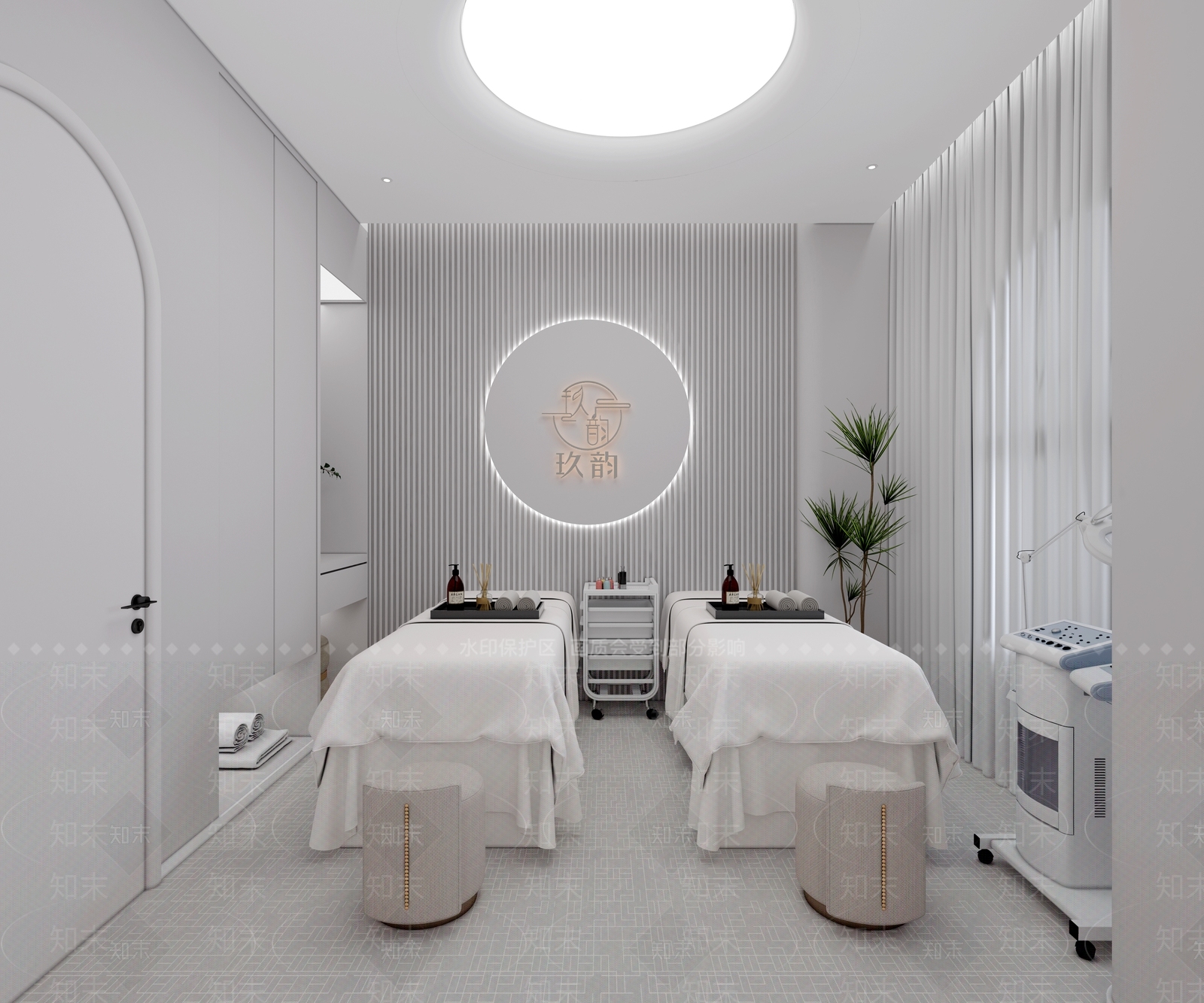 现代美容SPA店包间3D模型下载【ID:1133630127】