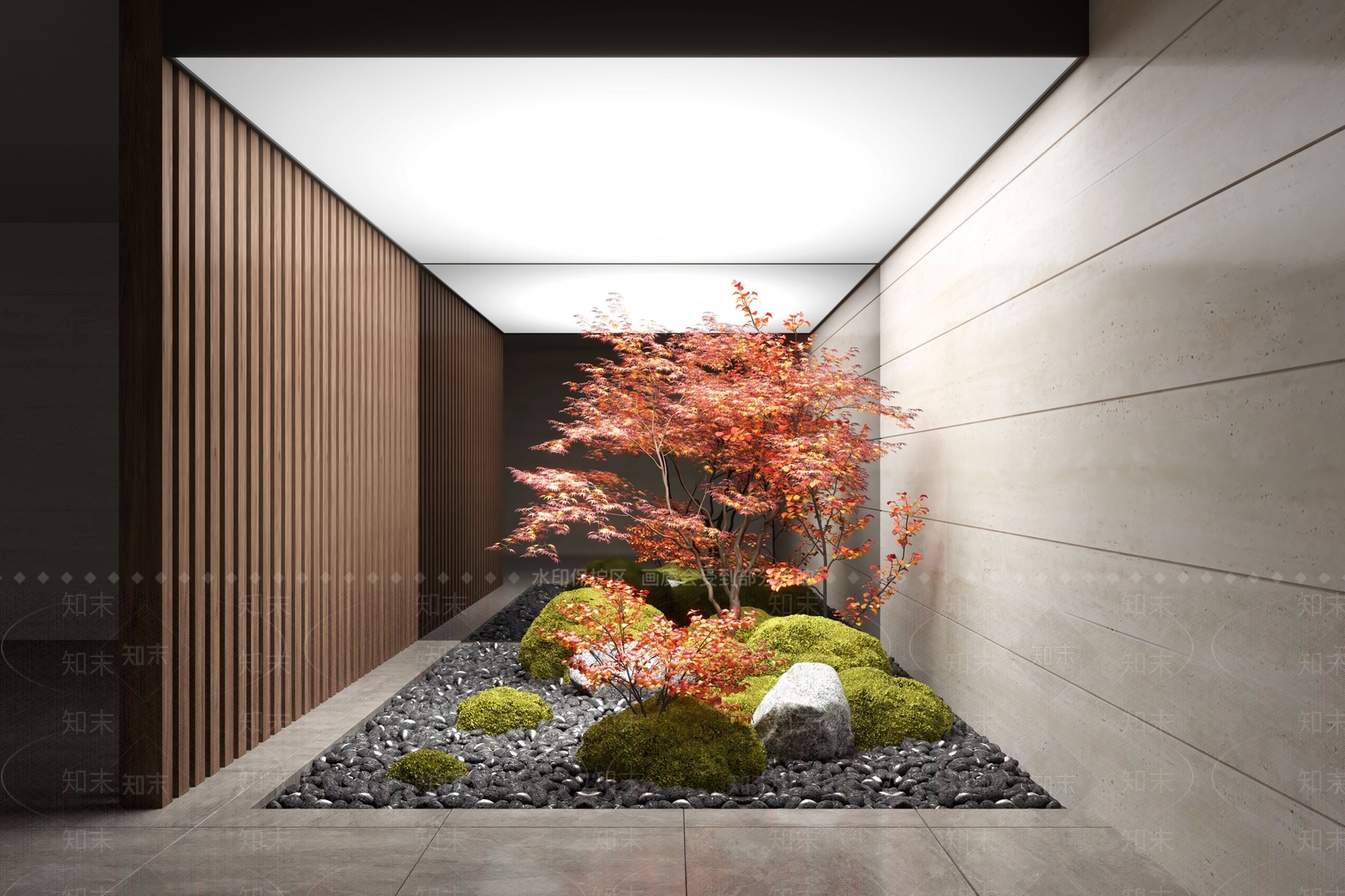 现代室内景观SU模型精品下载_SketchUp模型_知末网