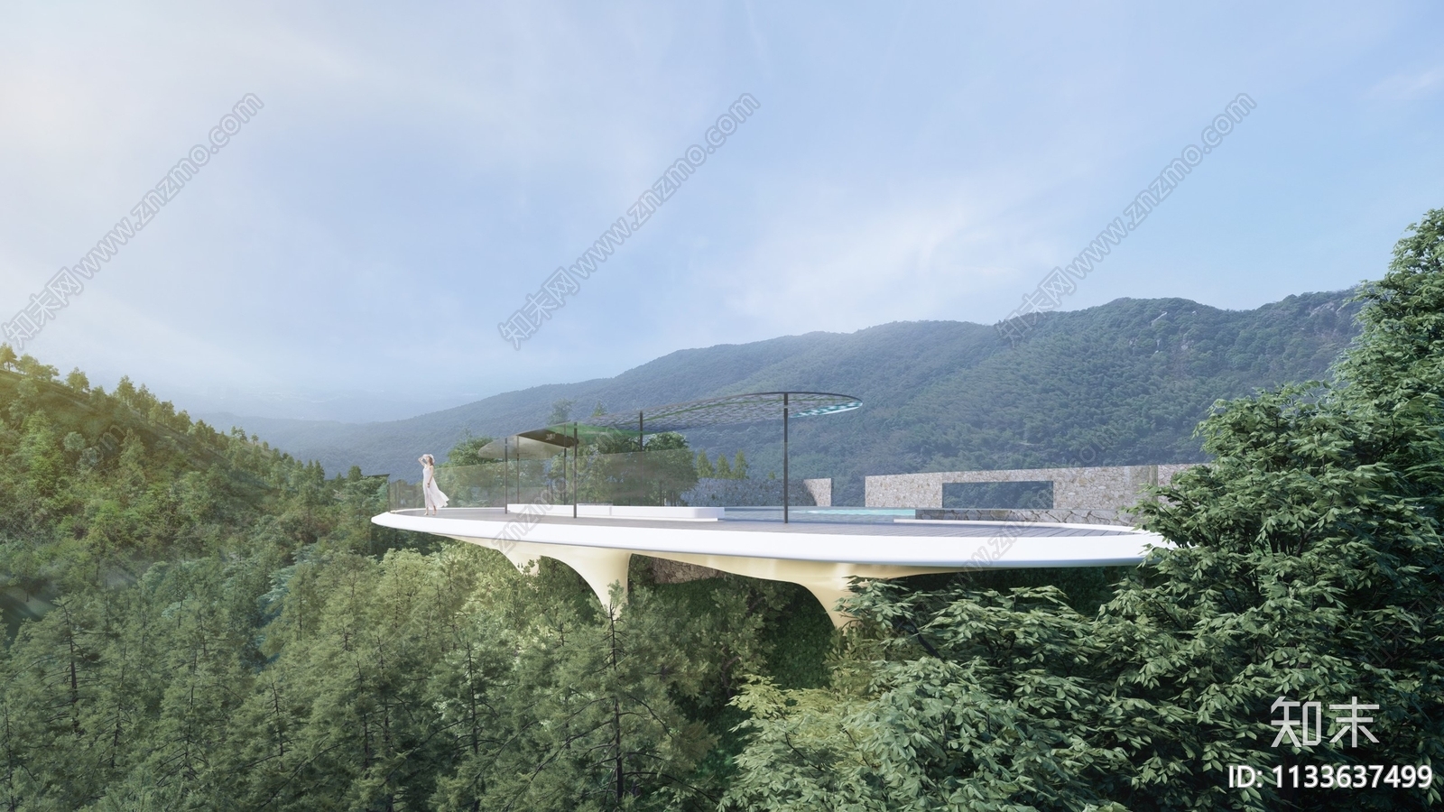 GRC异形眺望平台施工图下载【ID:1133637499】