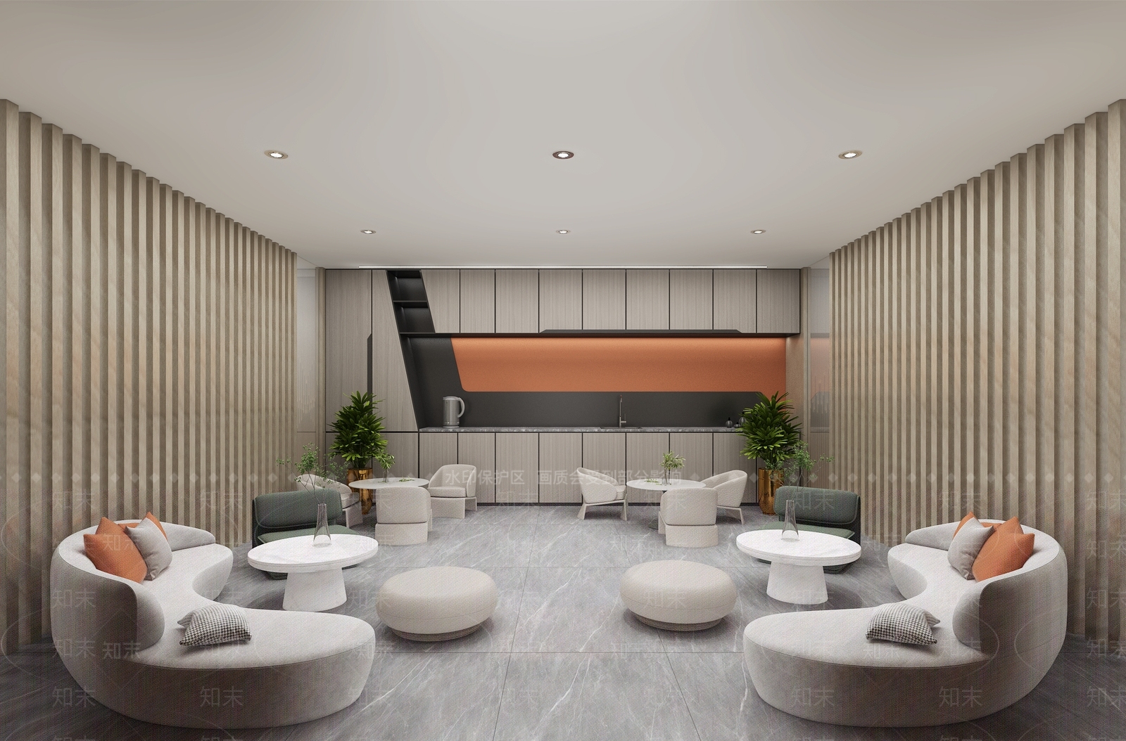 现代办公室休息区3D模型下载【ID:1133641223】_知末3d模型网