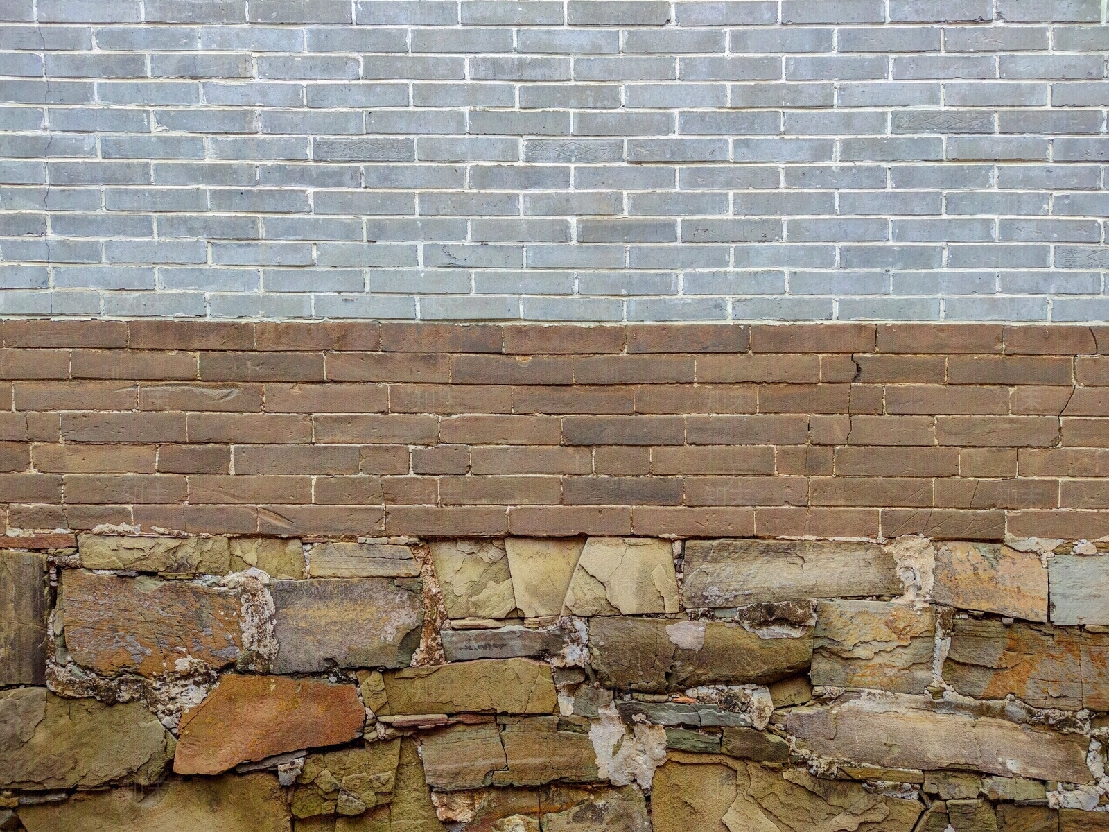 青砖灰砖拼接墙面贴图下载【ID:1133642955】