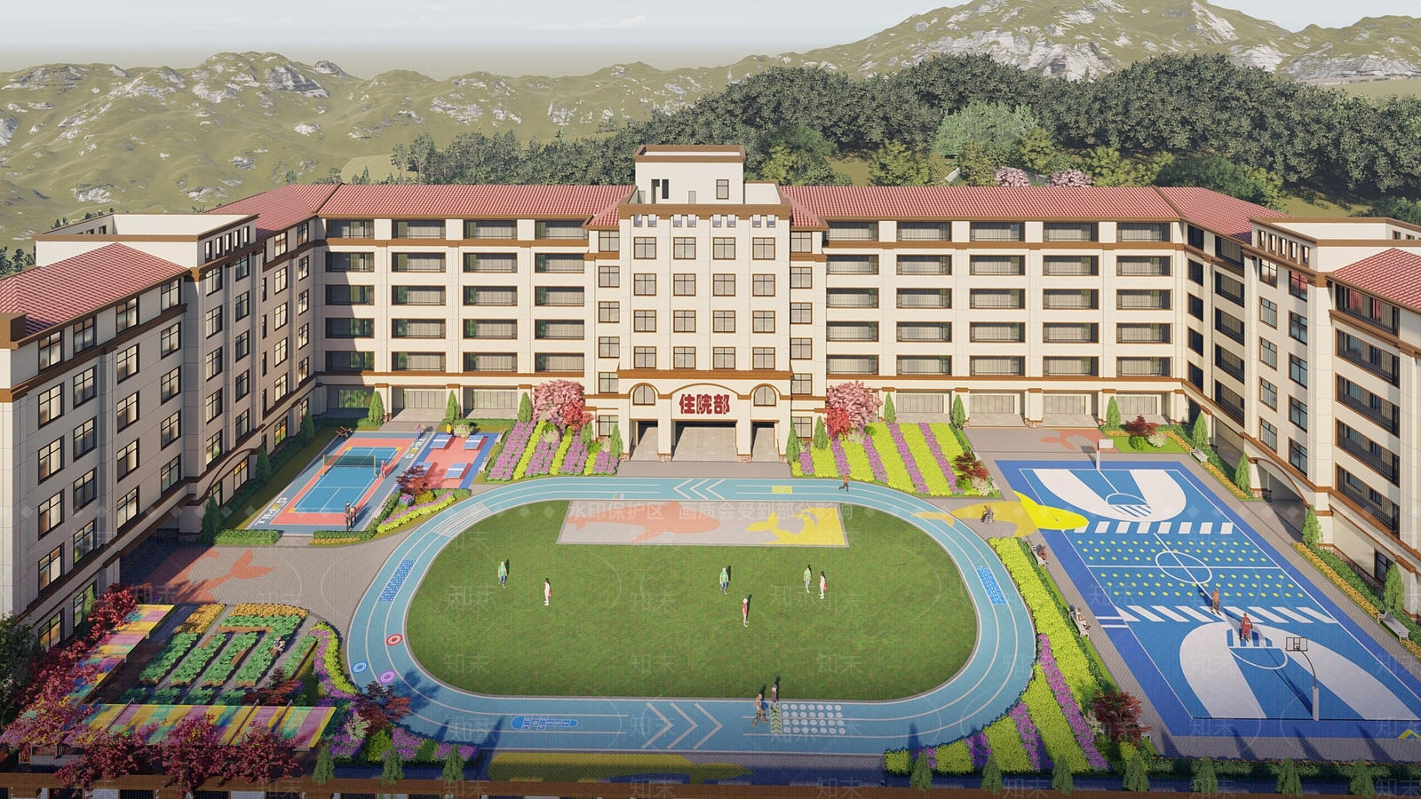 现代医疗建筑SU模型下载【ID:1133649652】