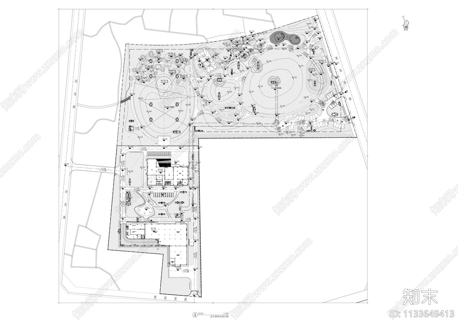 城市绿地公园景观cad施工图下载【ID:1133649413】