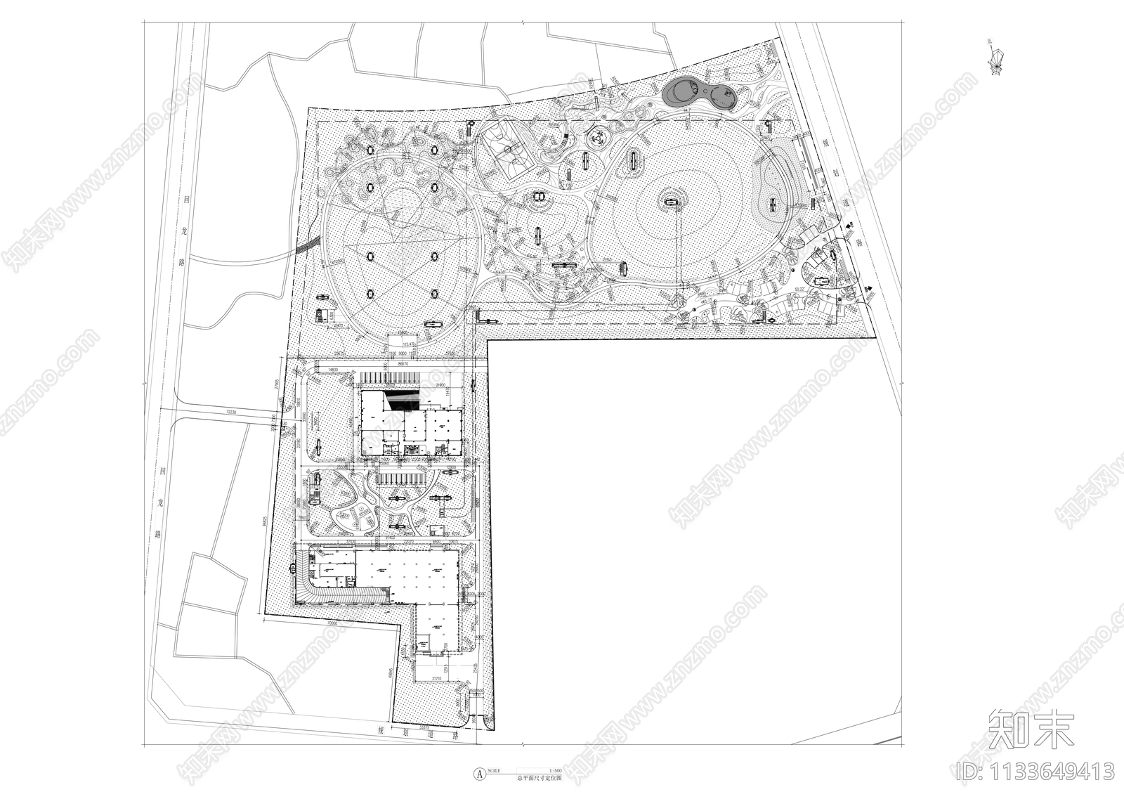 城市绿地公园景观cad施工图下载【ID:1133649413】