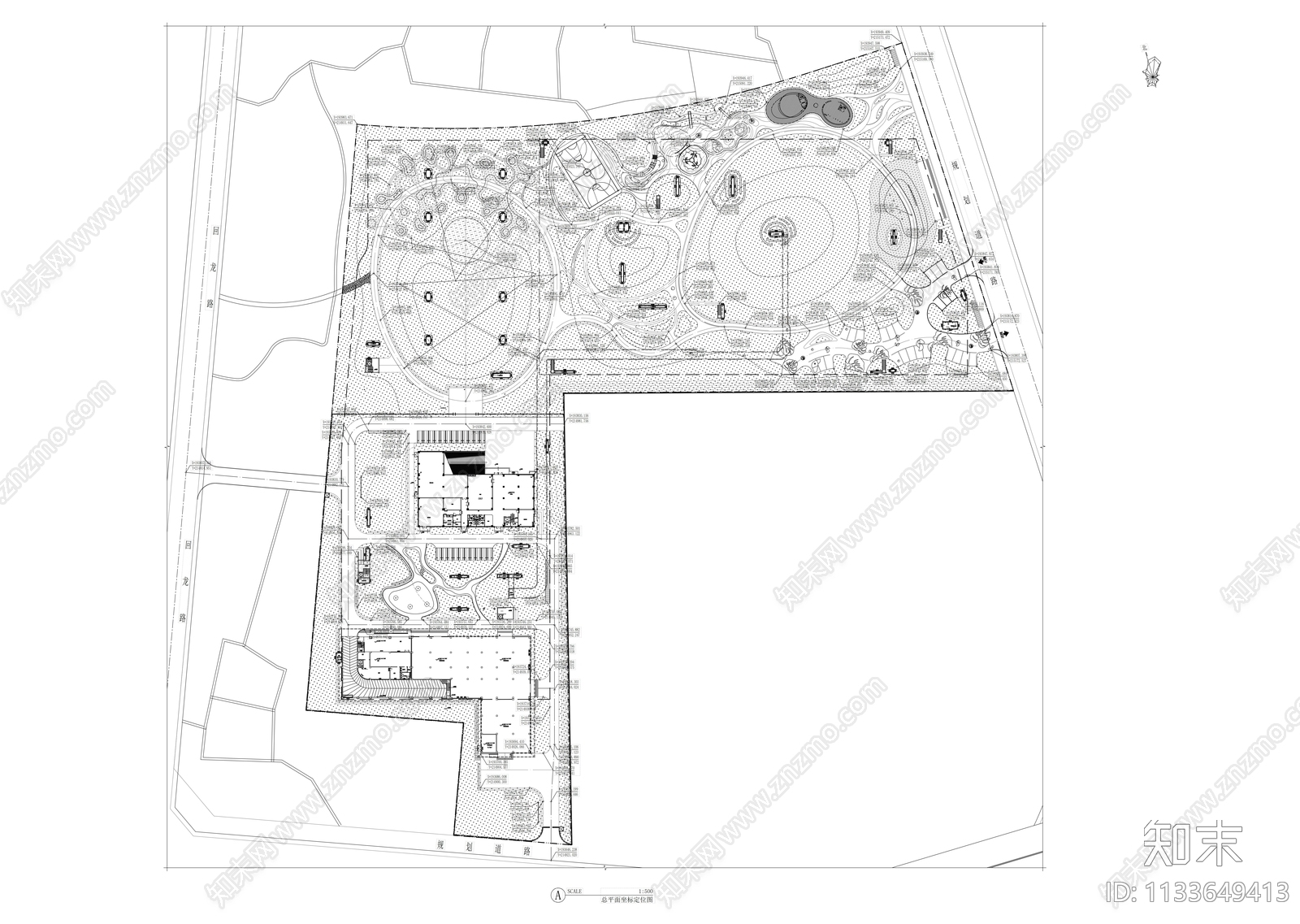 城市绿地公园景观cad施工图下载【ID:1133649413】