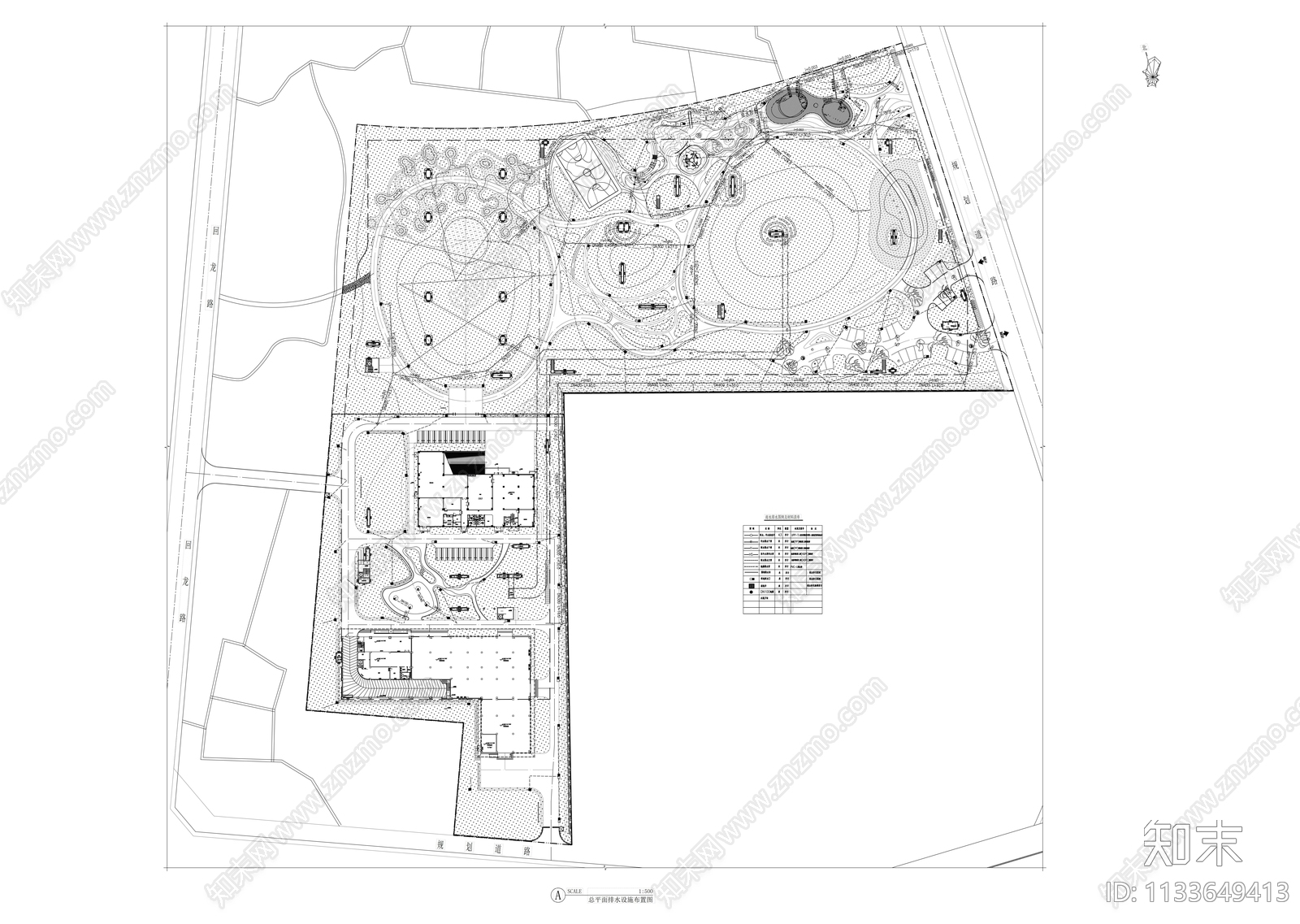 城市绿地公园景观cad施工图下载【ID:1133649413】