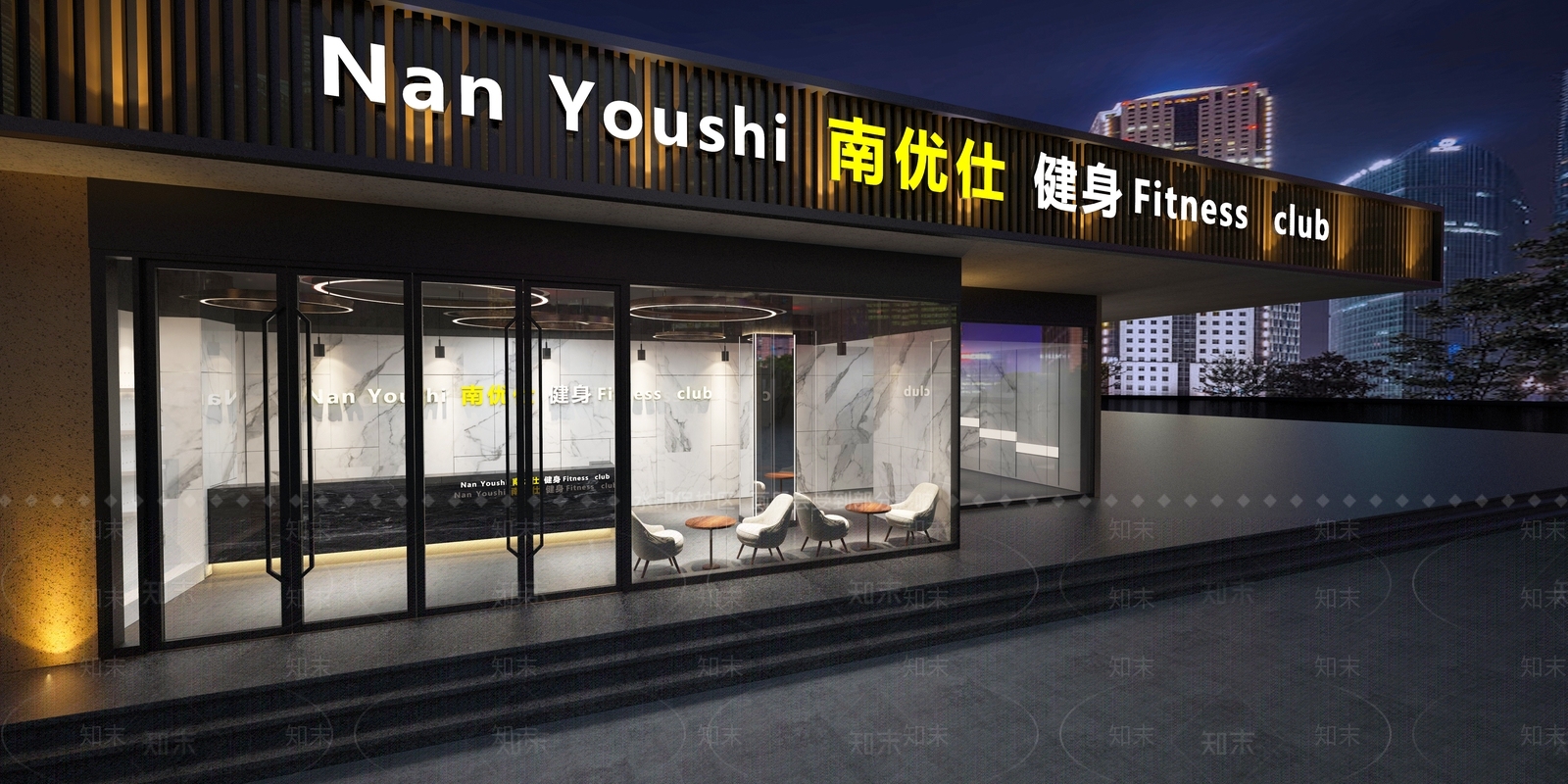 现代健身房前台3D模型下载【ID:1133657043】