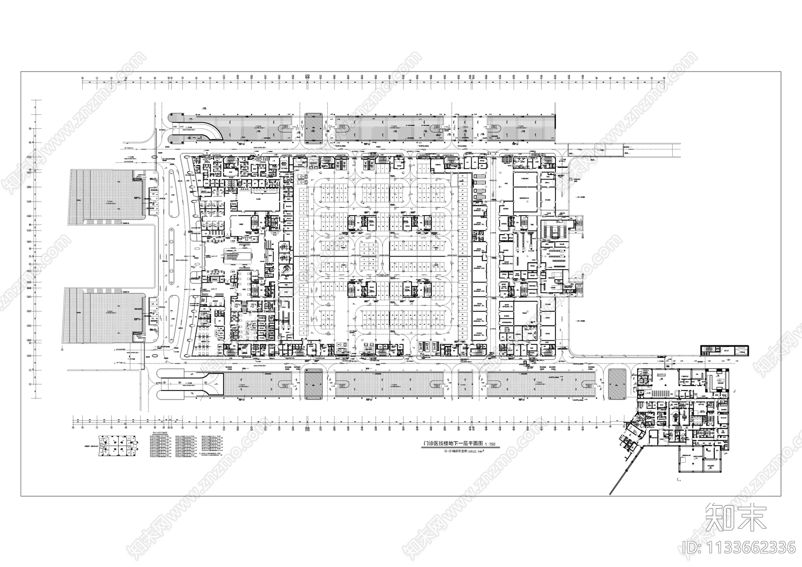 香港大学深圳医院建筑cad施工图下载【ID:1133662336】