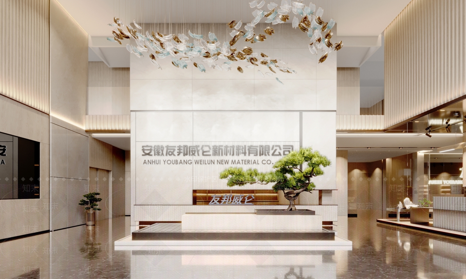 现代公司接待大厅3D模型下载【ID:1133662654】