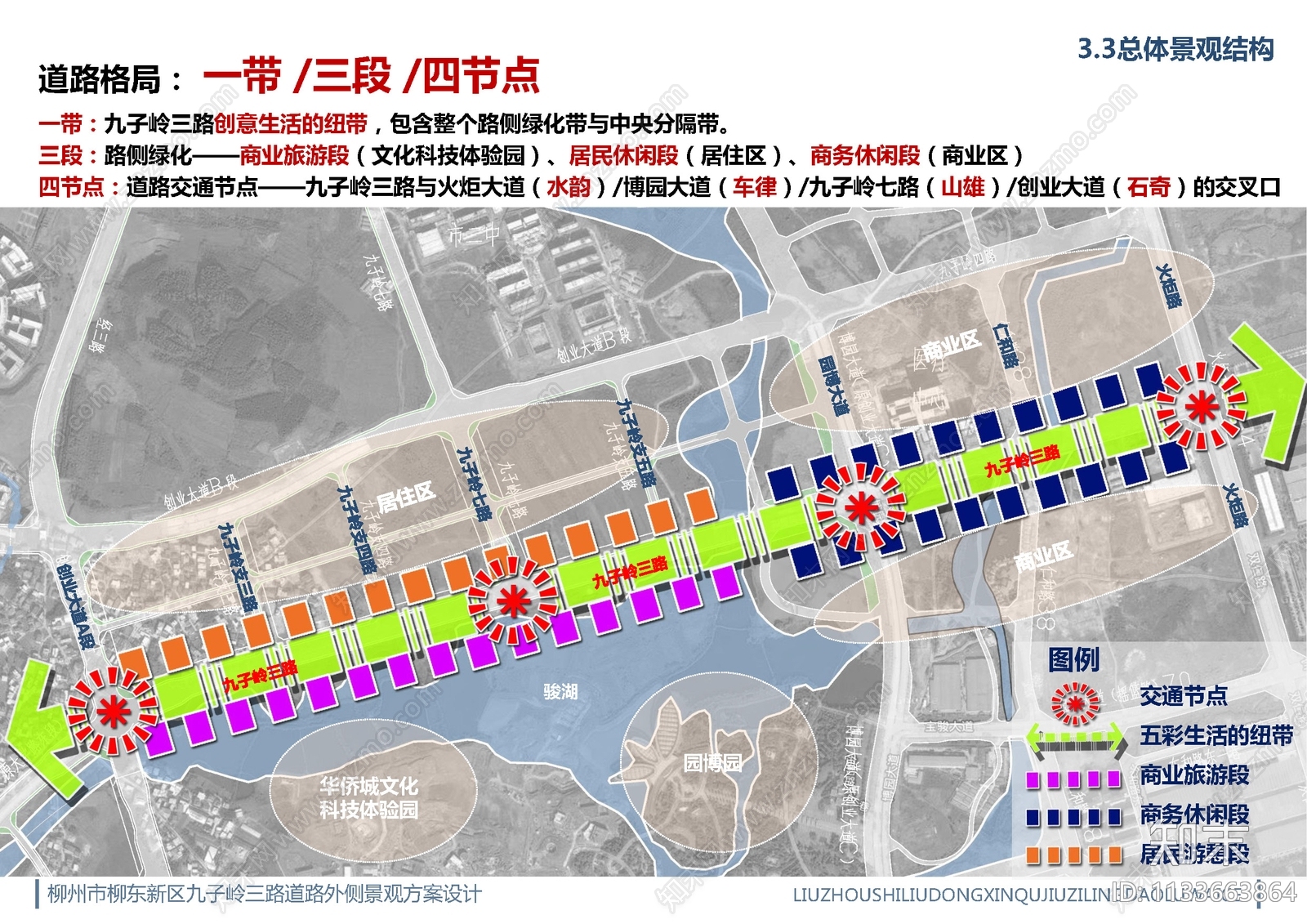 柳州柳东新区九子岭三路道路景观方案文本下载【ID:1133663864】