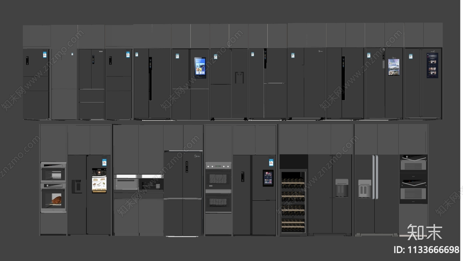 现代冰箱SU模型下载【ID:1133666698】