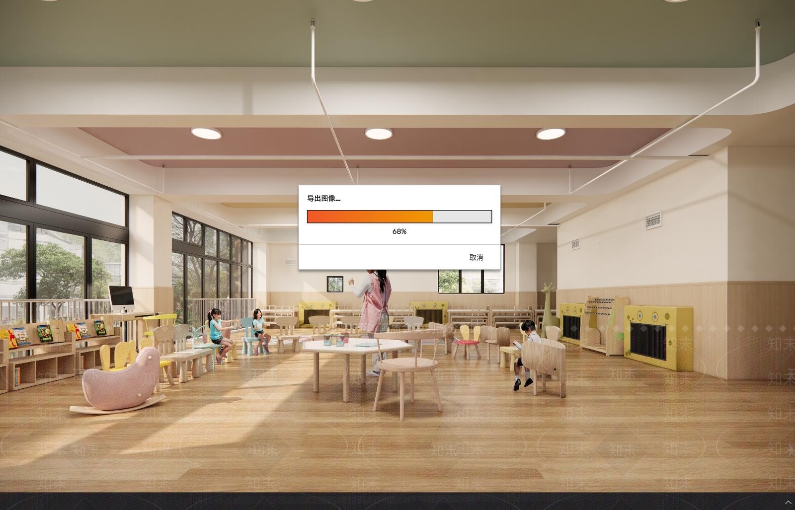 现代幼儿园SU模型下载【ID:1133667626】