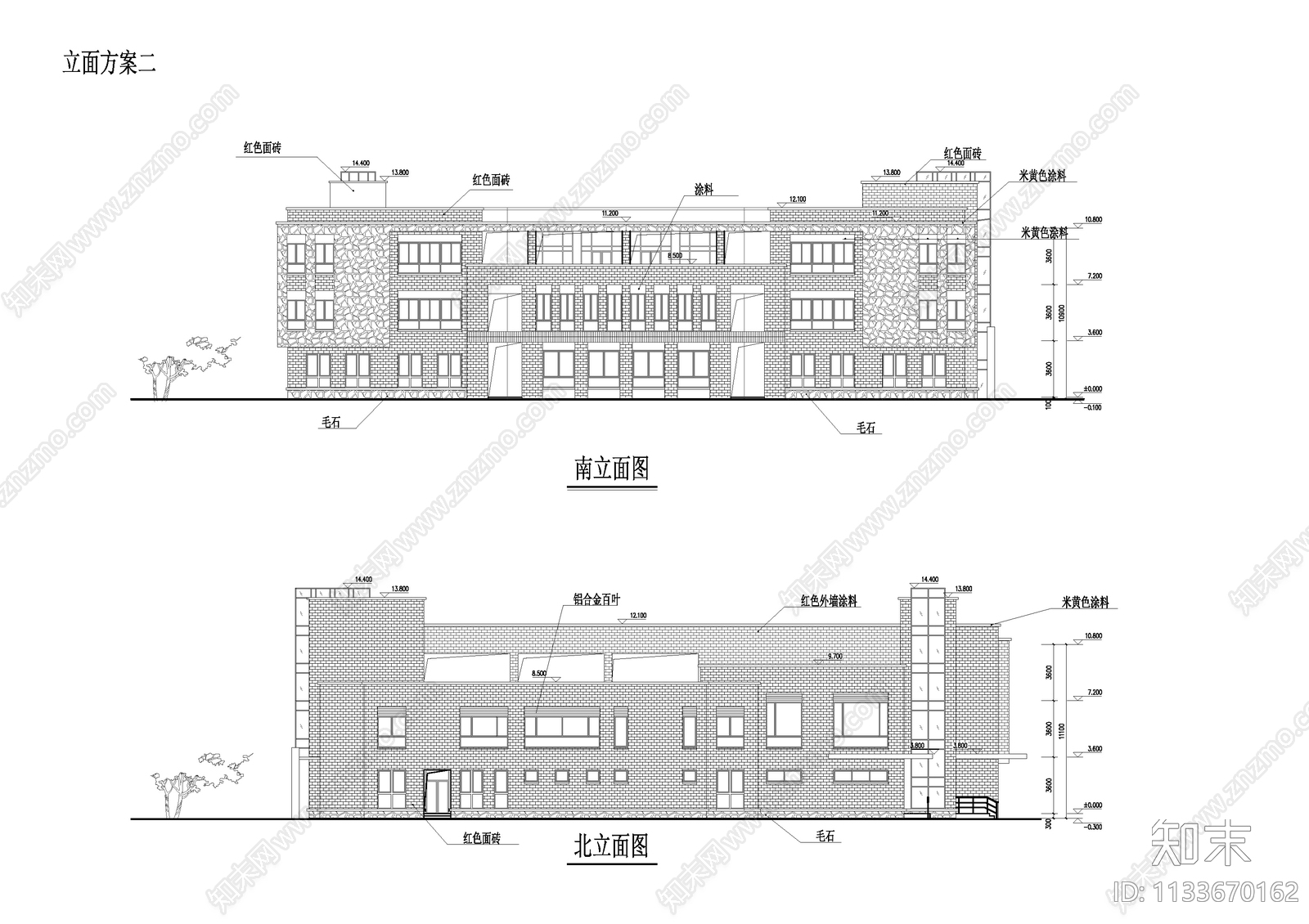 九班幼儿园cad施工图下载【ID:1133670162】