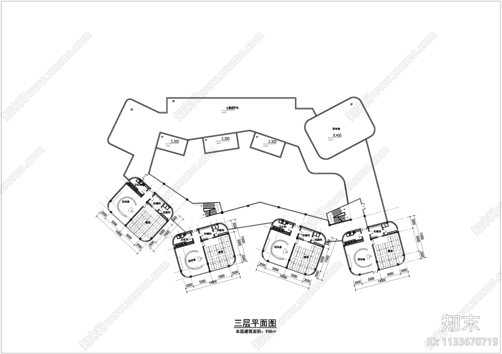 十二班幼儿园cad施工图下载【ID:1133670719】