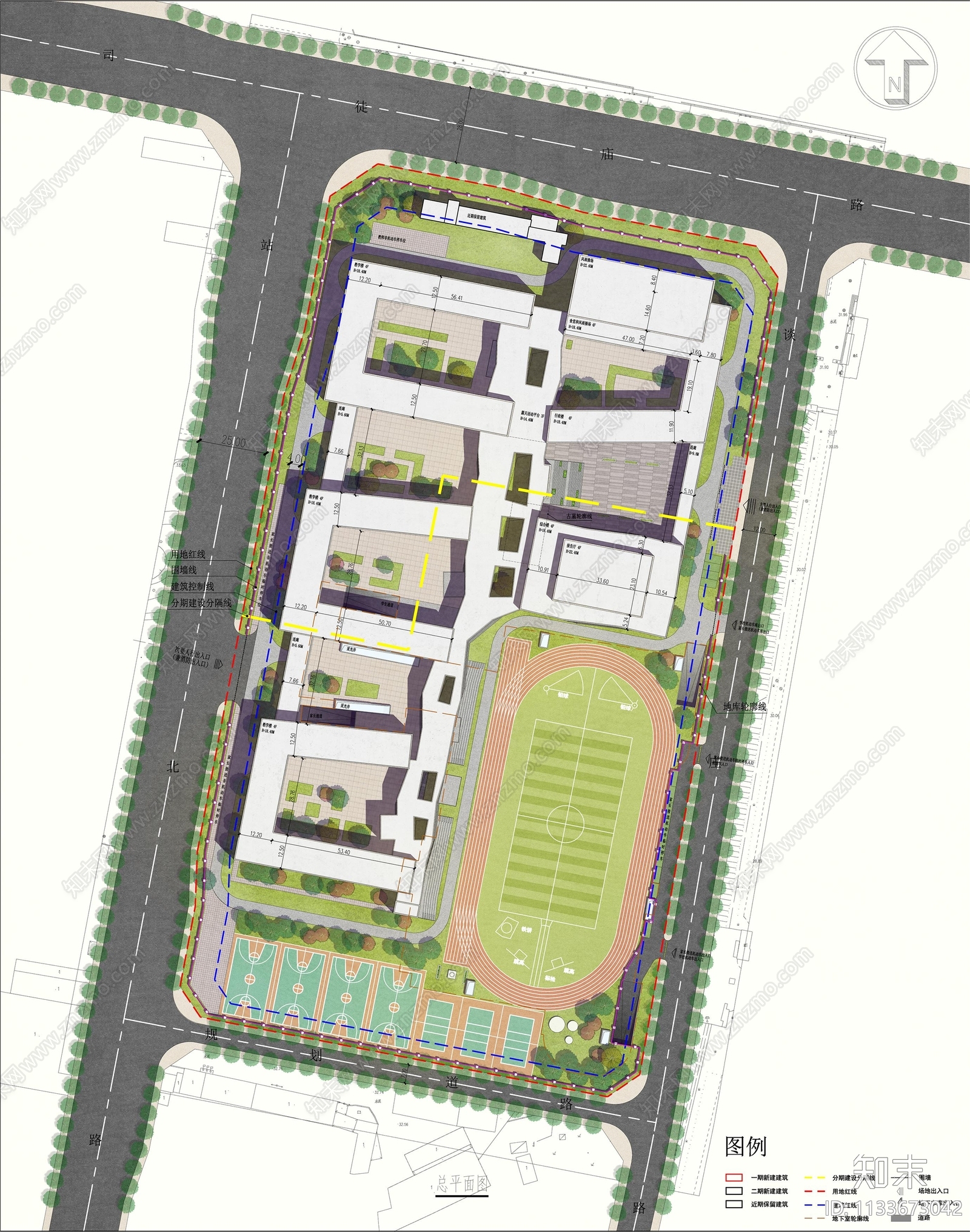 学校总平面图施工图下载【ID:1133673042】