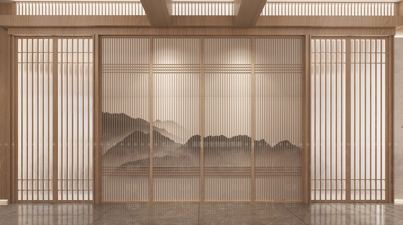 新中式屏风3D模型下载【ID:1133676621】