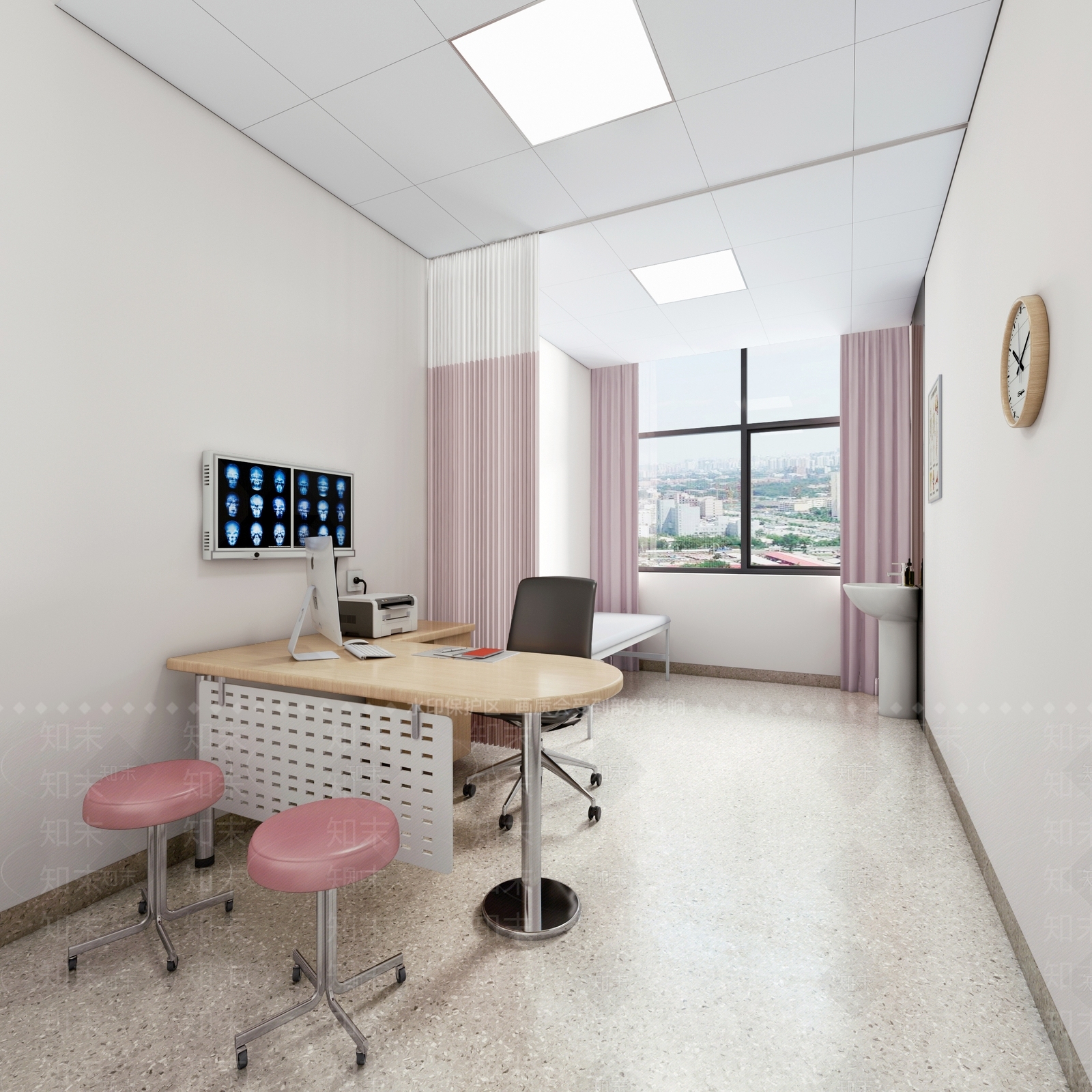 现代医院门诊室3D模型下载【ID:1133690654】_知末3d模型网