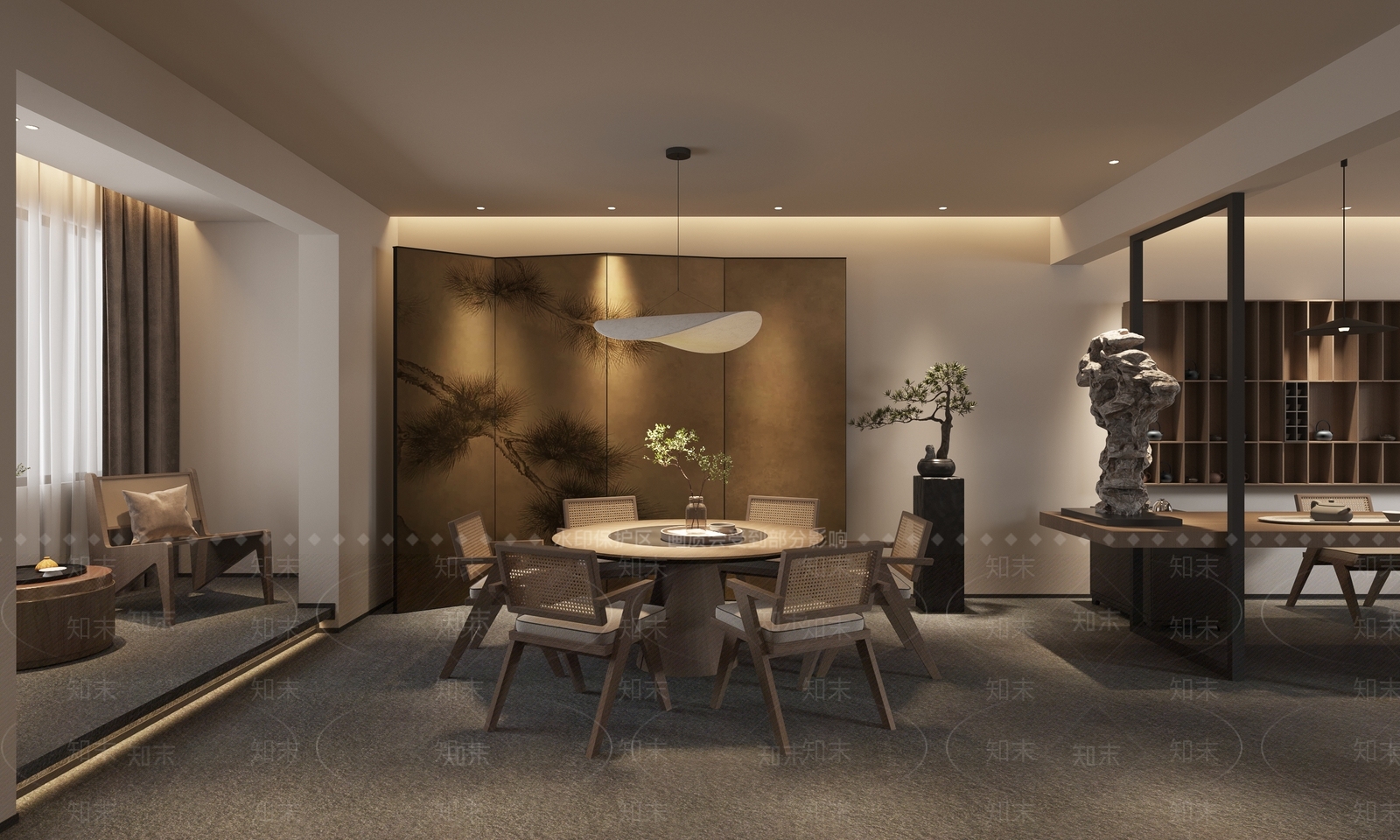 侘寂茶馆3D模型下载【ID:1133695705】