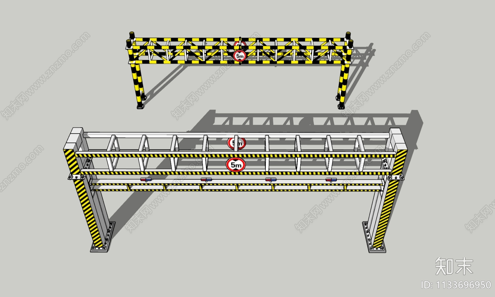 道路限高杆SU模型下载【ID:1133696950】
