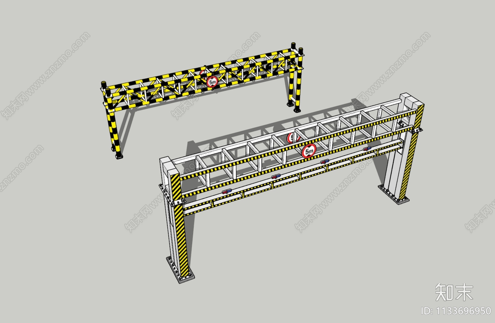 道路限高杆SU模型下载【ID:1133696950】