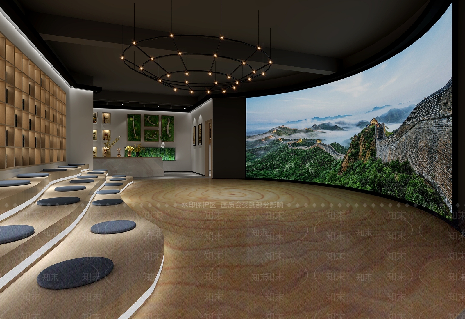 现代校史馆展厅3D模型下载【ID:1133703062】