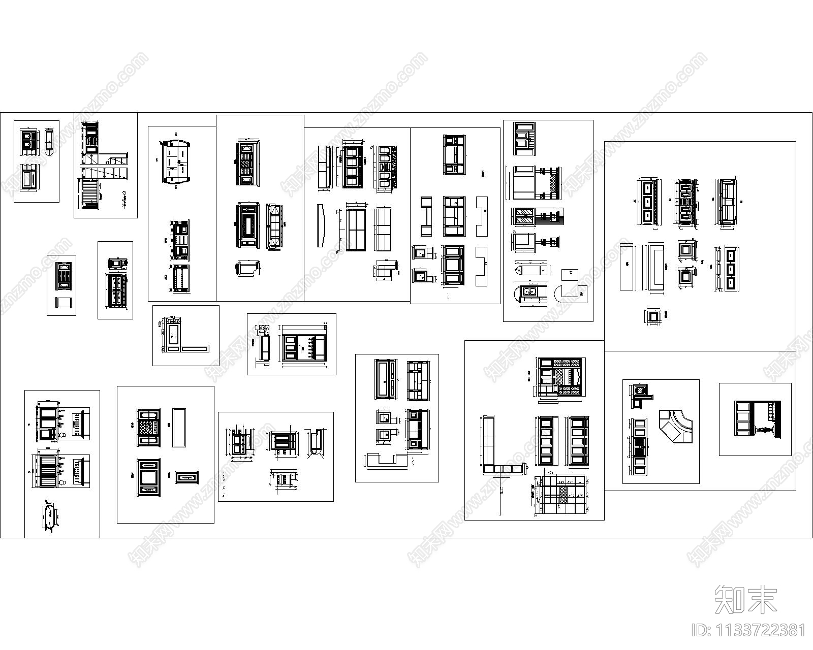 经典柜体CADcad施工图下载【ID:1133722381】