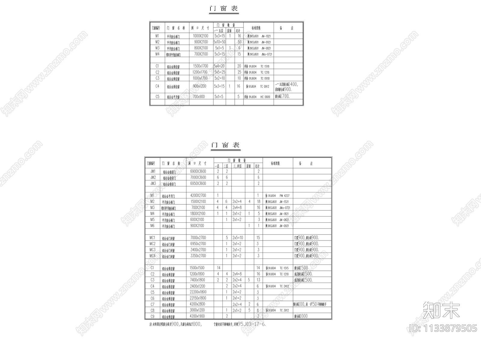 女儿墙大样节点cad施工图下载【ID:1133879505】