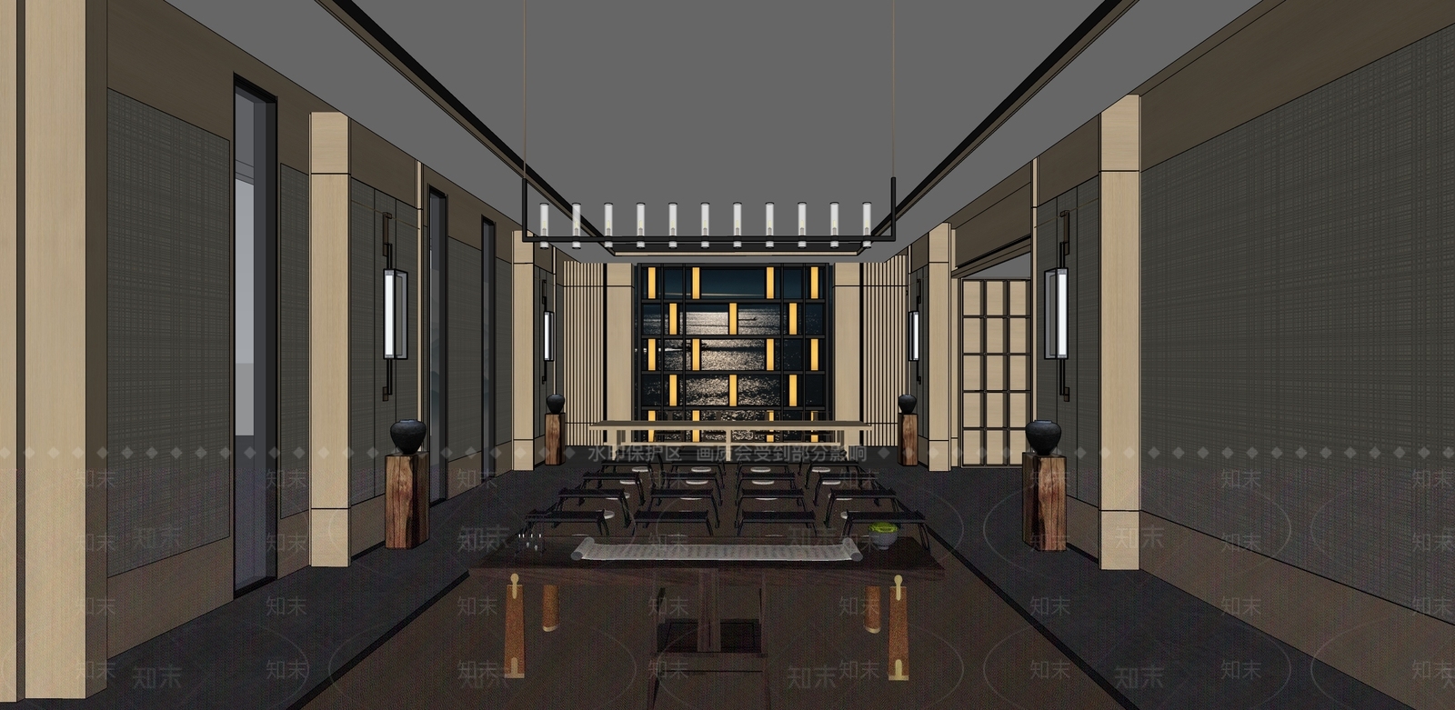 新中式其他文化空间SU模型下载【ID:1133729523】