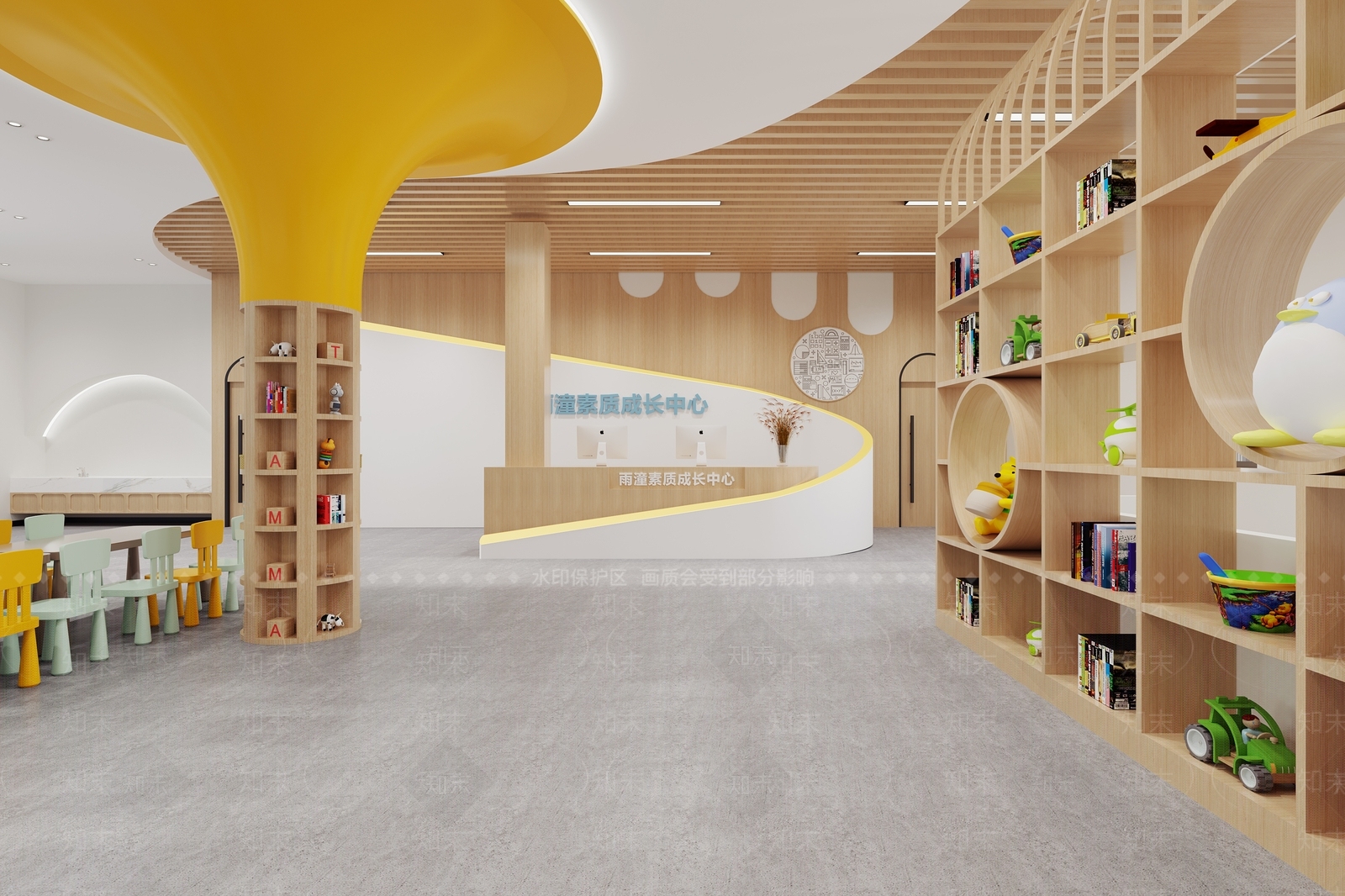 现代培训机构大厅3D模型下载【ID:1133735140】