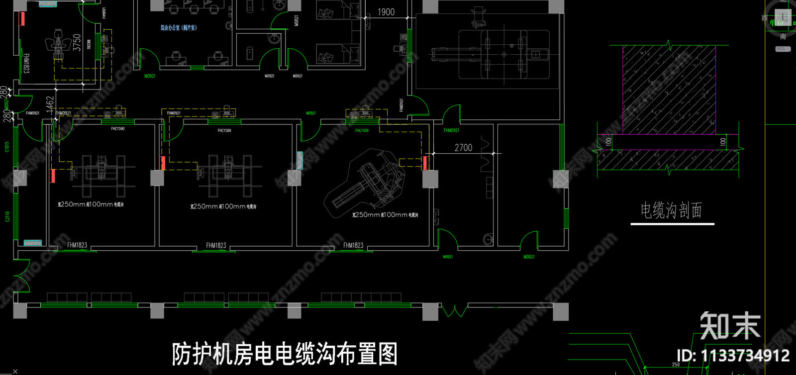 医院医学影像科放射科cad施工图下载【ID:1133734912】