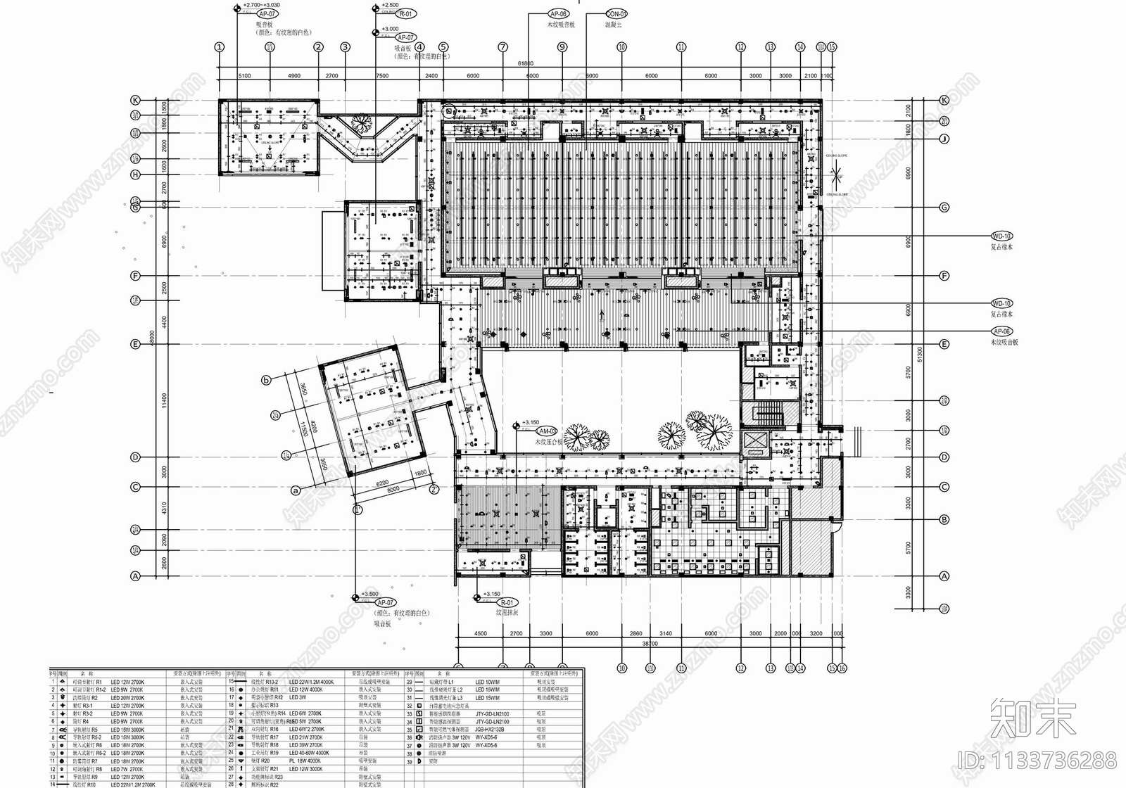 会议中心宴会cad施工图下载【ID:1133736288】