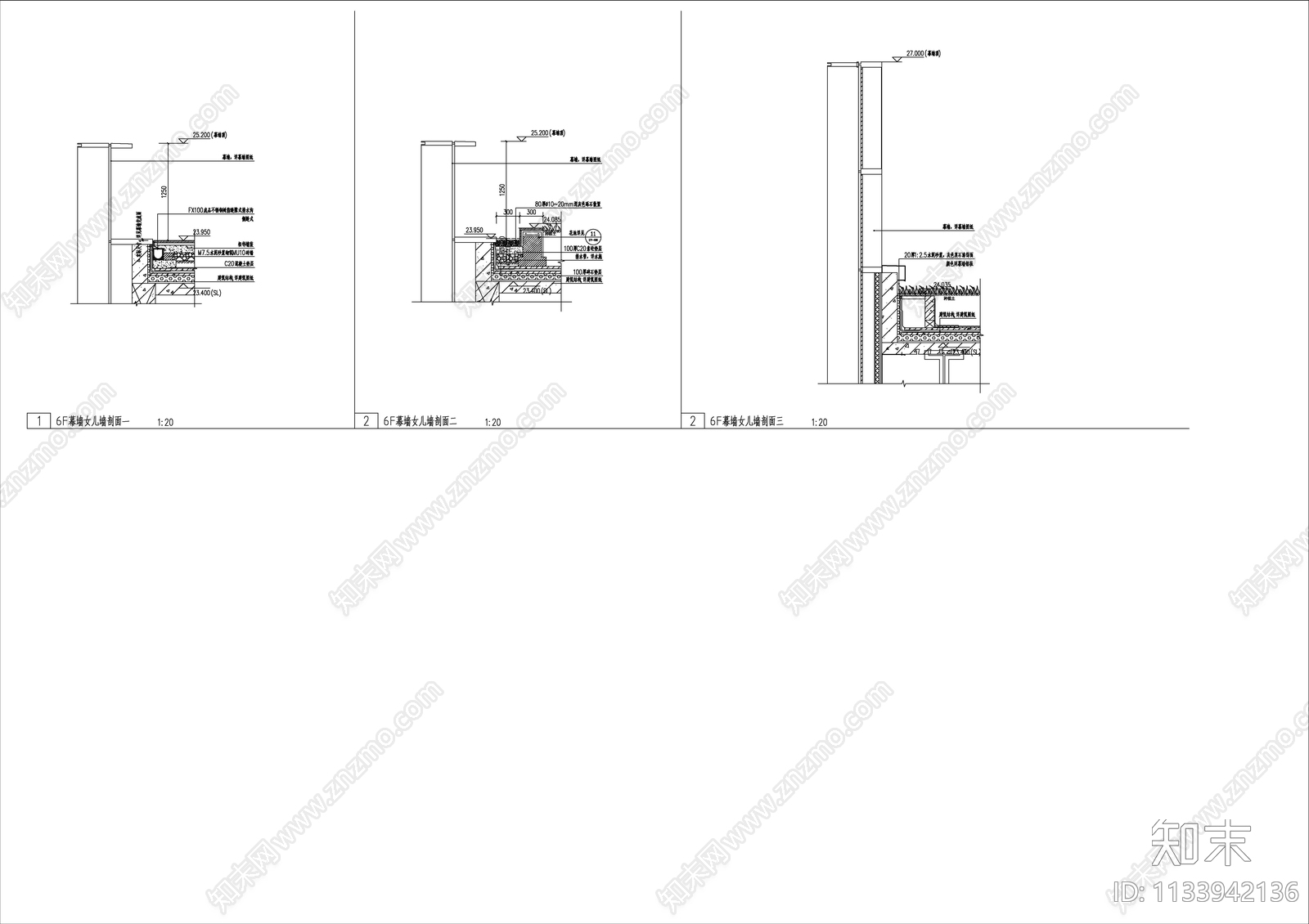 屋顶花园详图cad施工图下载【ID:1133942136】