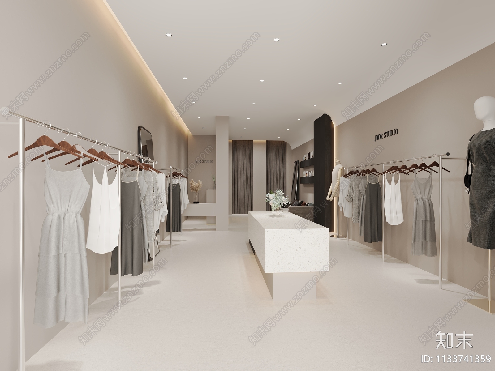 现代服装店3D模型下载【ID:1133741359】