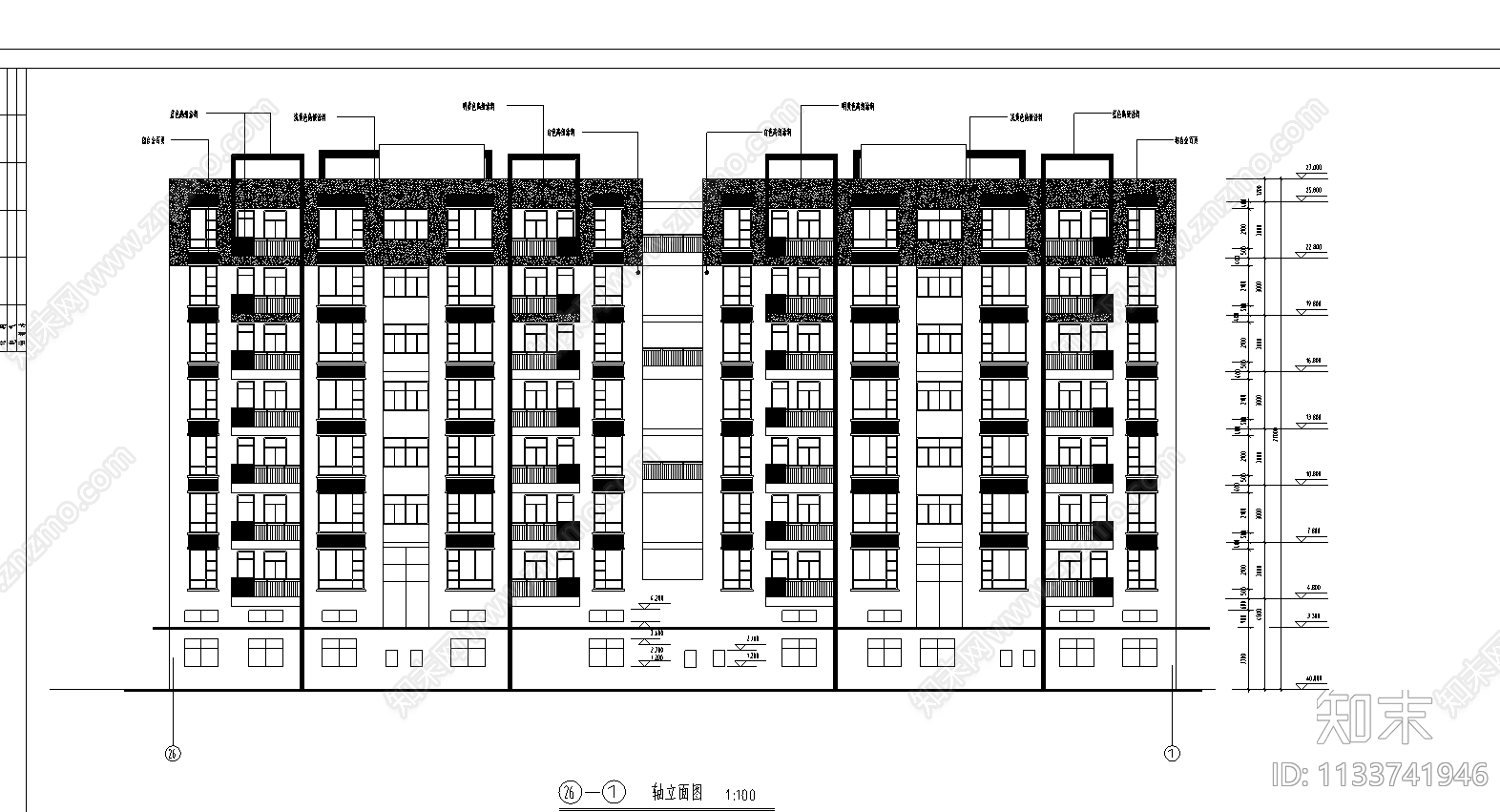 深圳金沙花园A栋住宅某建筑cad施工图下载【ID:1133741946】