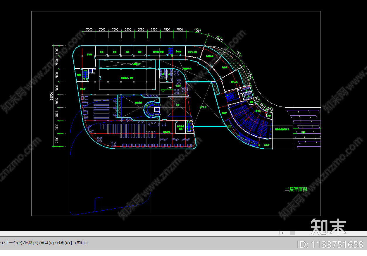 图书馆建筑cad施工图下载【ID:1133751658】